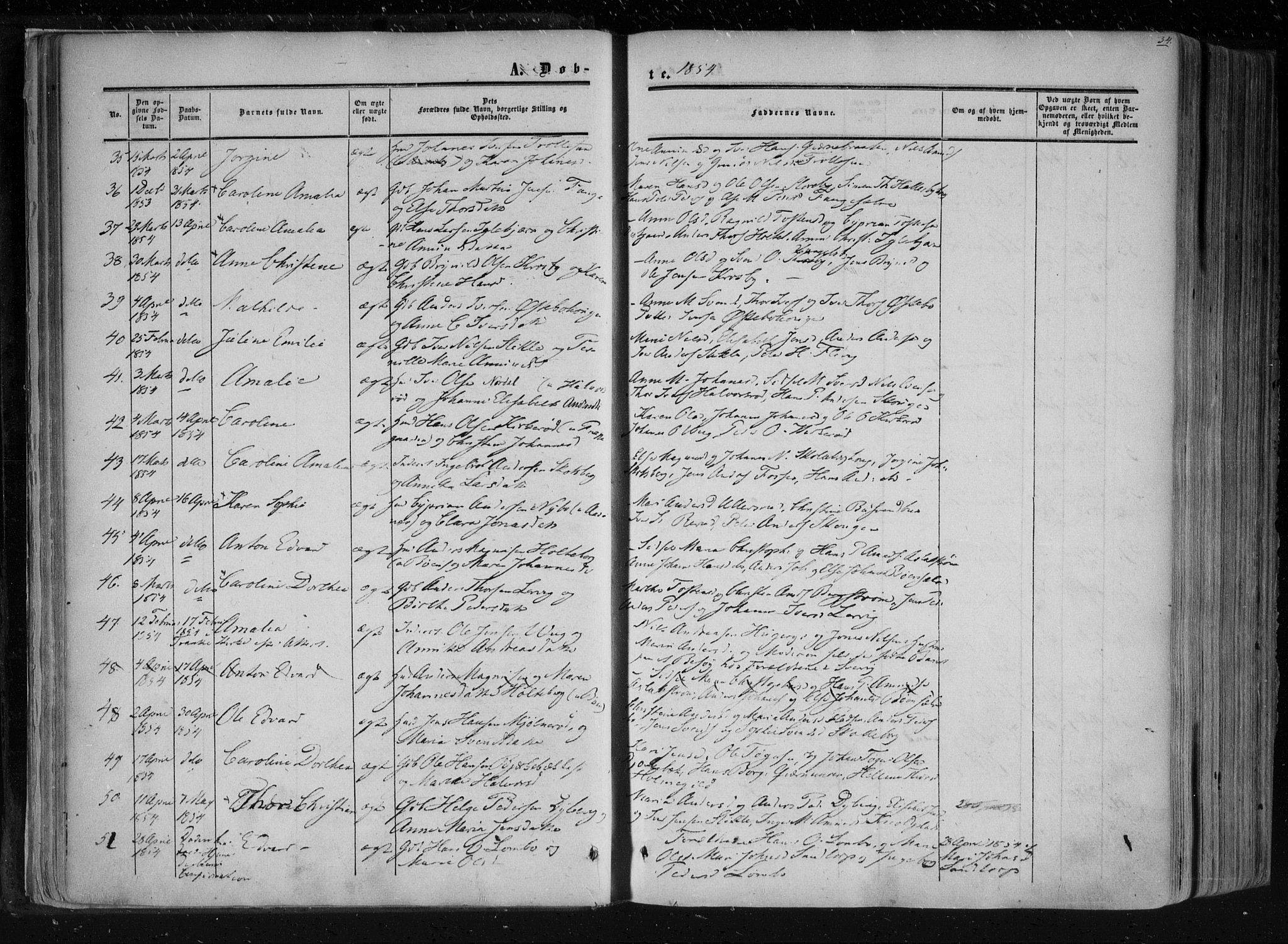 Aremark prestekontor Kirkebøker, SAO/A-10899/F/Fc/L0003: Parish register (official) no. III 3, 1850-1865, p. 34
