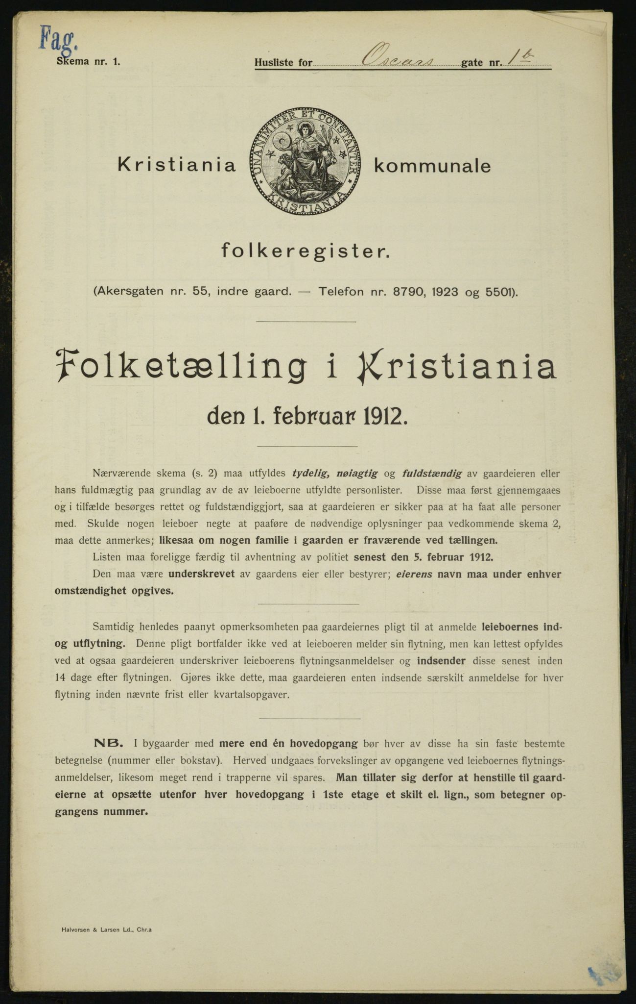 OBA, Municipal Census 1912 for Kristiania, 1912, p. 76649