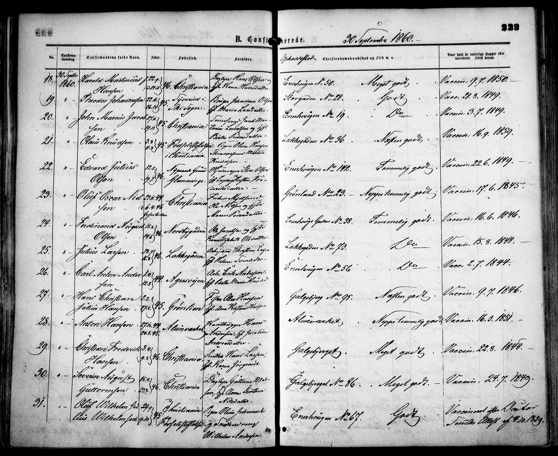 Grønland prestekontor Kirkebøker, AV/SAO-A-10848/F/Fa/L0001: Parish register (official) no. 1, 1859-1861, p. 223