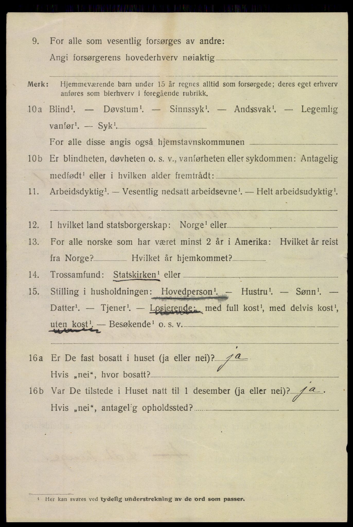 SAK, 1920 census for Grimstad, 1920, p. 5442