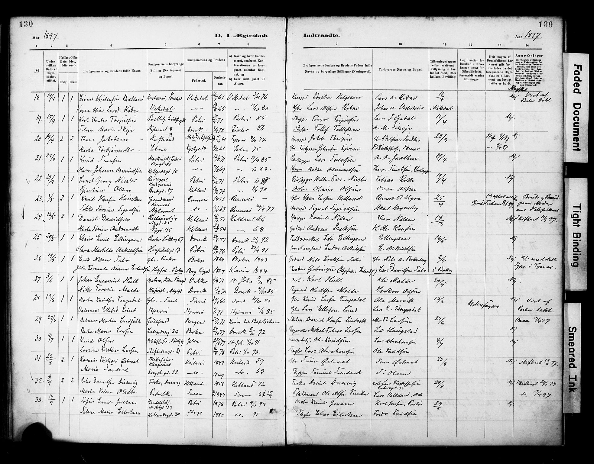 St. Petri sokneprestkontor, SAST/A-101813/001/30/30BA/L0018: Parish register (official) no. A 19, 1879-1900, p. 130