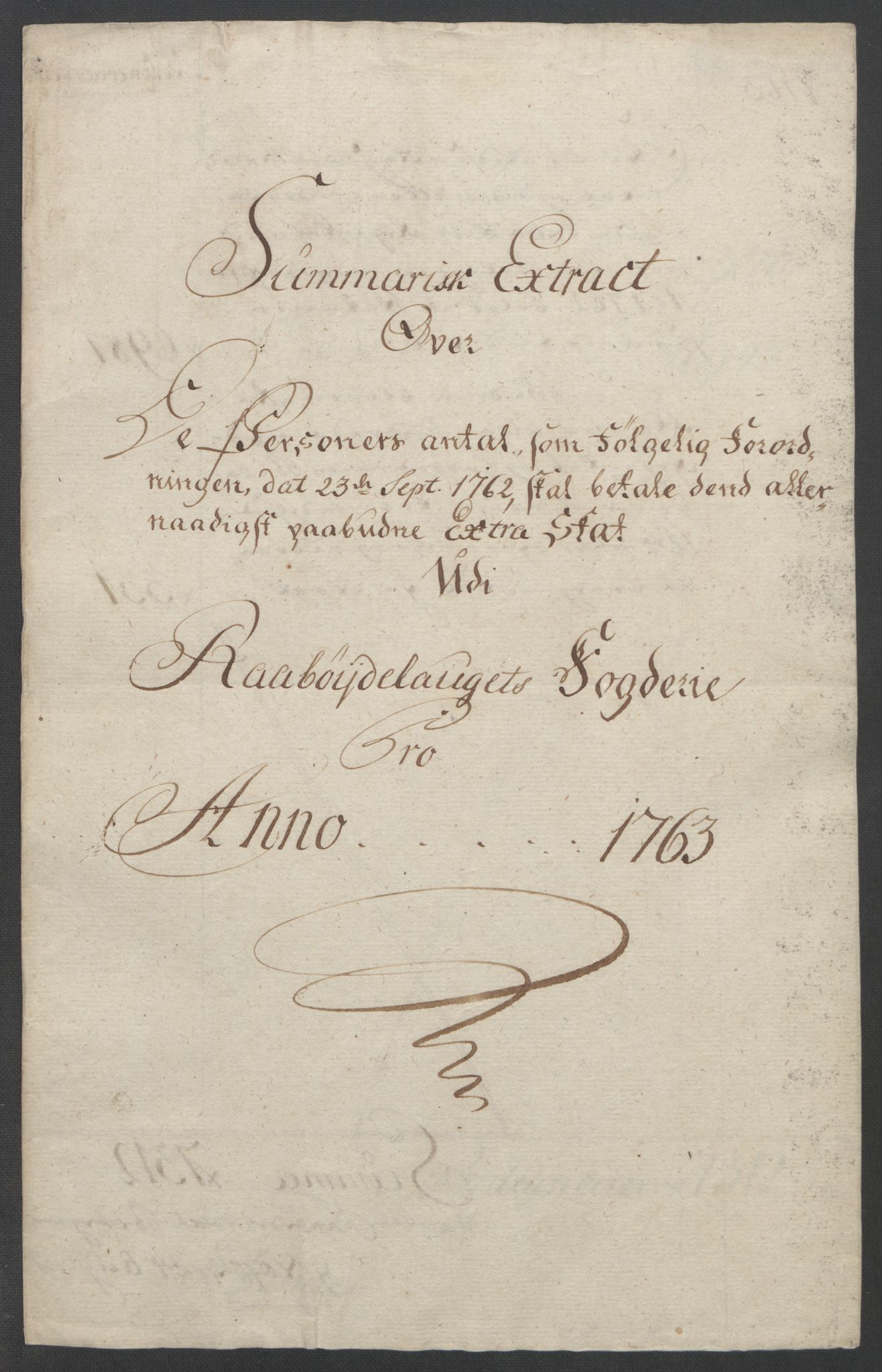 Rentekammeret inntil 1814, Reviderte regnskaper, Fogderegnskap, RA/EA-4092/R40/L2517: Ekstraskatten Råbyggelag, 1762-1763, p. 290
