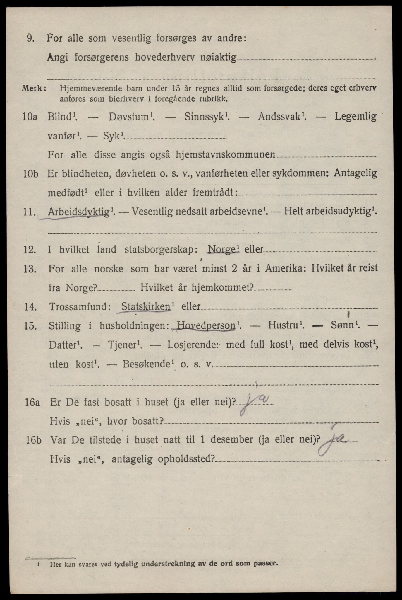 SAST, 1920 census for Eigersund, 1920, p. 5810