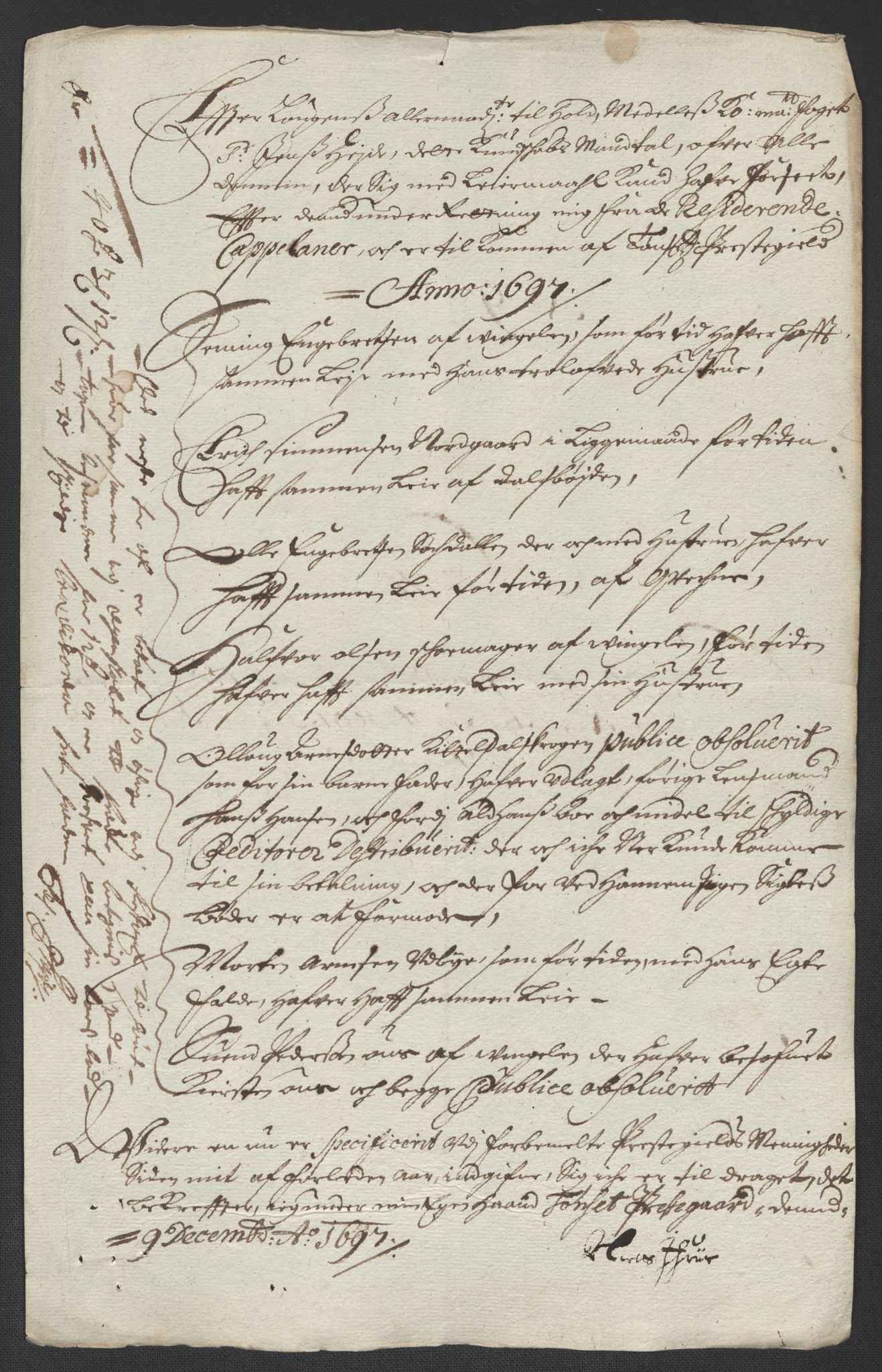 Rentekammeret inntil 1814, Reviderte regnskaper, Fogderegnskap, RA/EA-4092/R13/L0835: Fogderegnskap Solør, Odal og Østerdal, 1697, p. 177