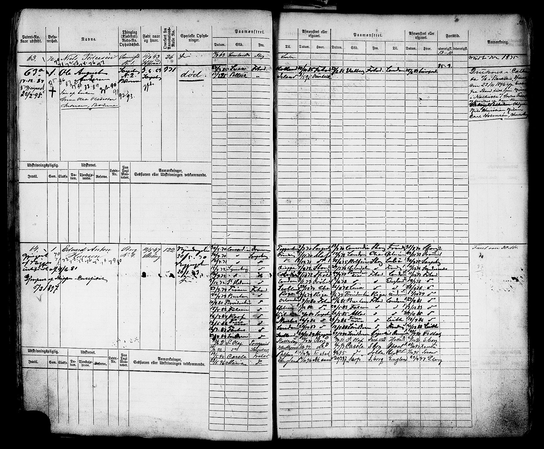 Sarpsborg mønstringskontor, AV/SAO-A-10569c/F/Fc/Fcb/L0004: Hovedrulle, 1868-1881, p. 35