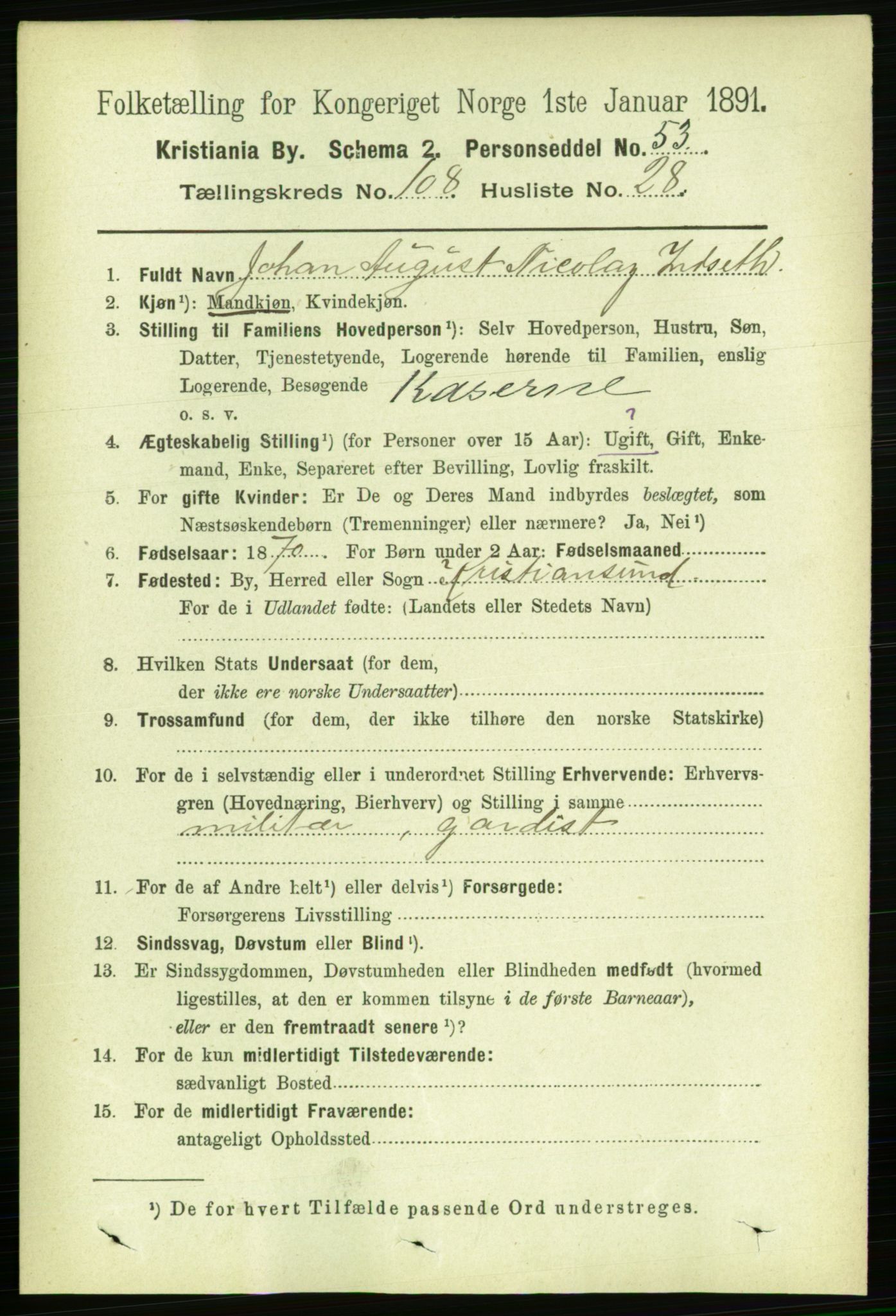 RA, 1891 census for 0301 Kristiania, 1891, p. 56204