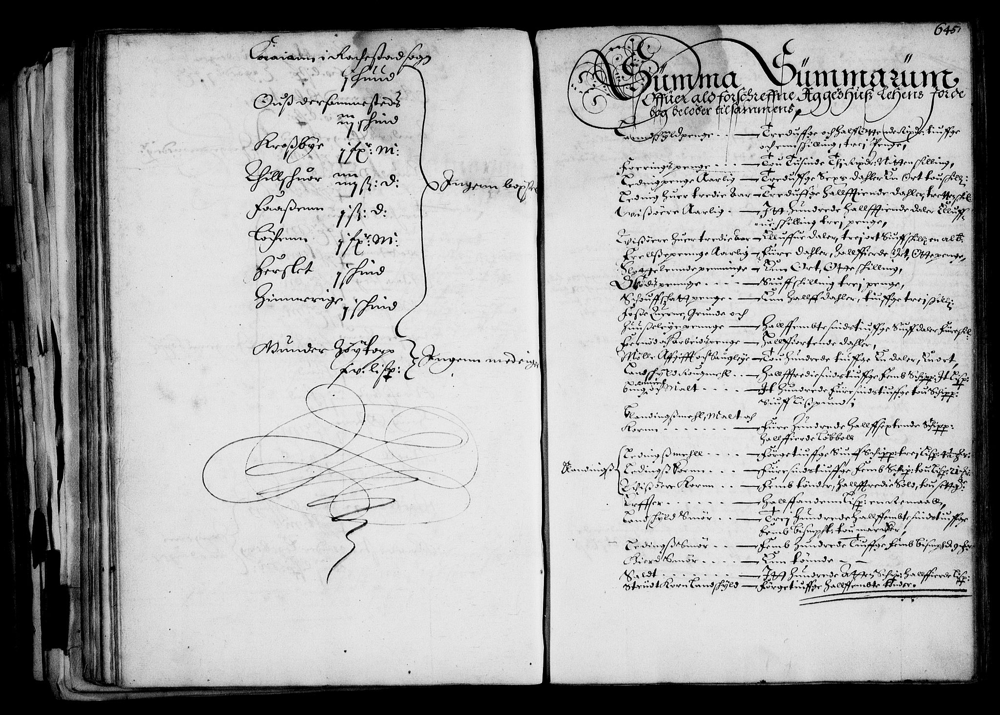 Rentekammeret inntil 1814, Realistisk ordnet avdeling, AV/RA-EA-4070/N/Na/L0001: [XI f]: Akershus stifts jordebok, 1652, p. 644b-645a