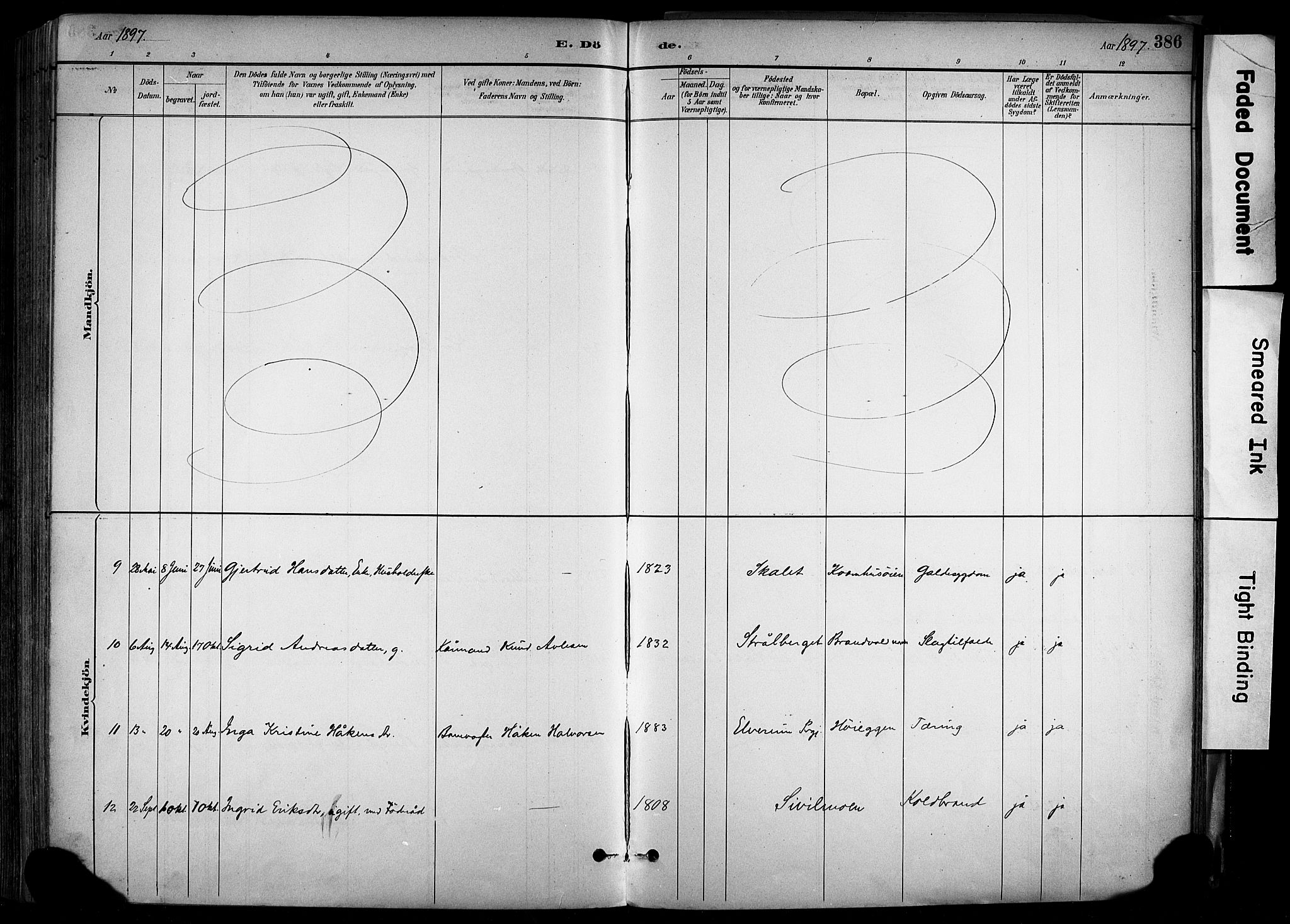 Alvdal prestekontor, AV/SAH-PREST-060/H/Ha/Haa/L0002: Parish register (official) no. 2, 1883-1906, p. 386