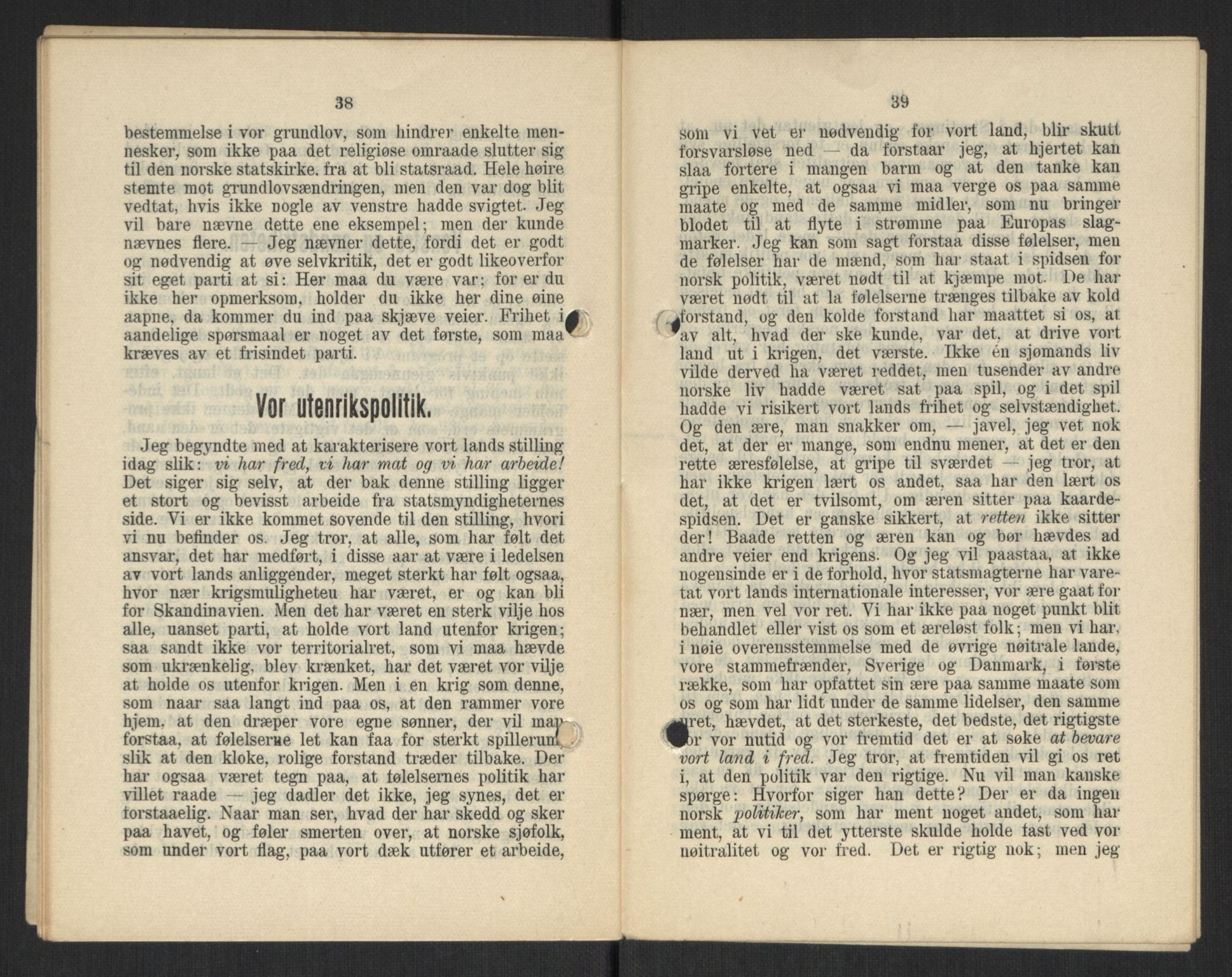 Venstres Hovedorganisasjon, AV/RA-PA-0876/X/L0001: De eldste skrifter, 1860-1936, p. 1031