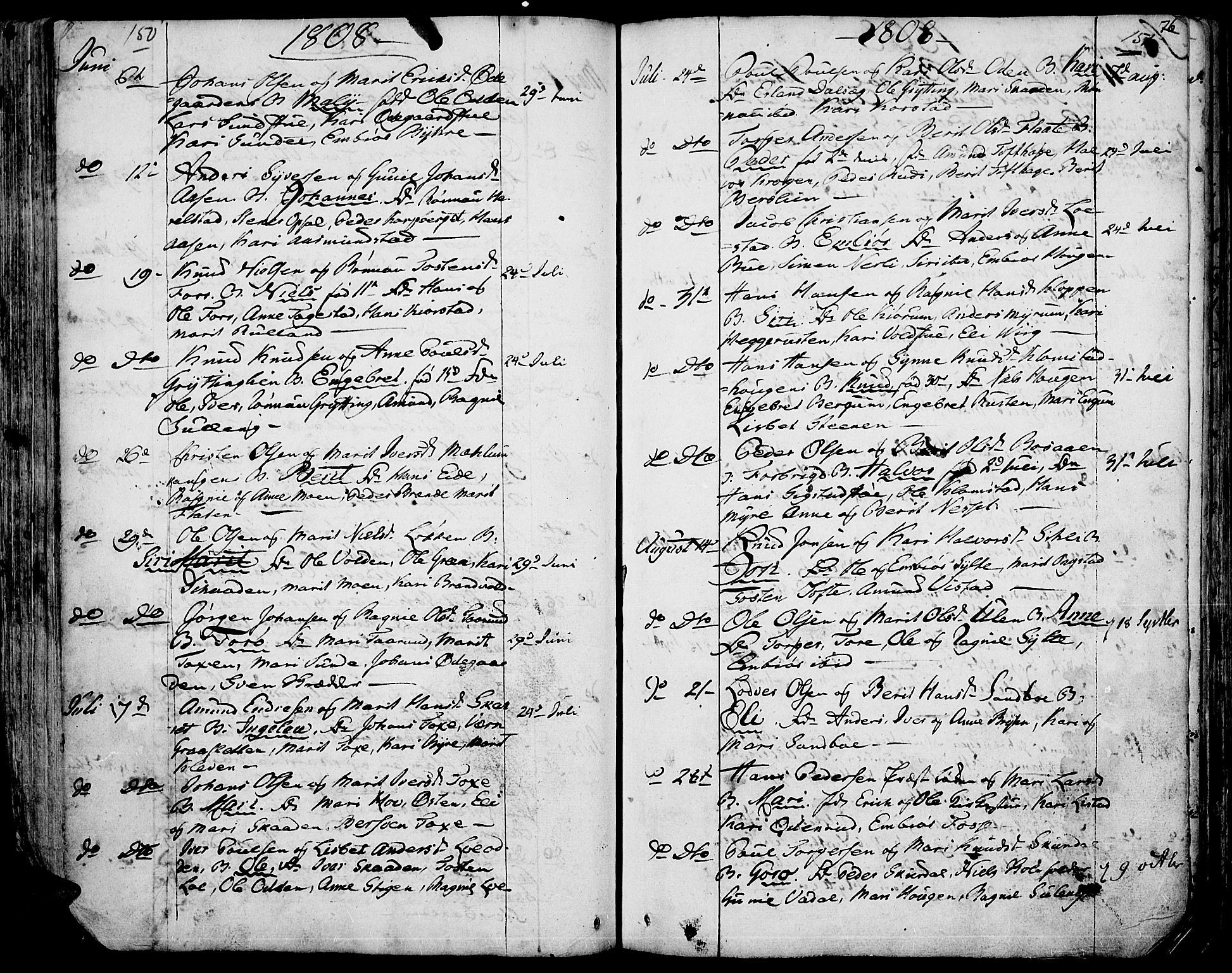 Fron prestekontor, AV/SAH-PREST-078/H/Ha/Haa/L0001: Parish register (official) no. 1, 1799-1816, p. 150-151