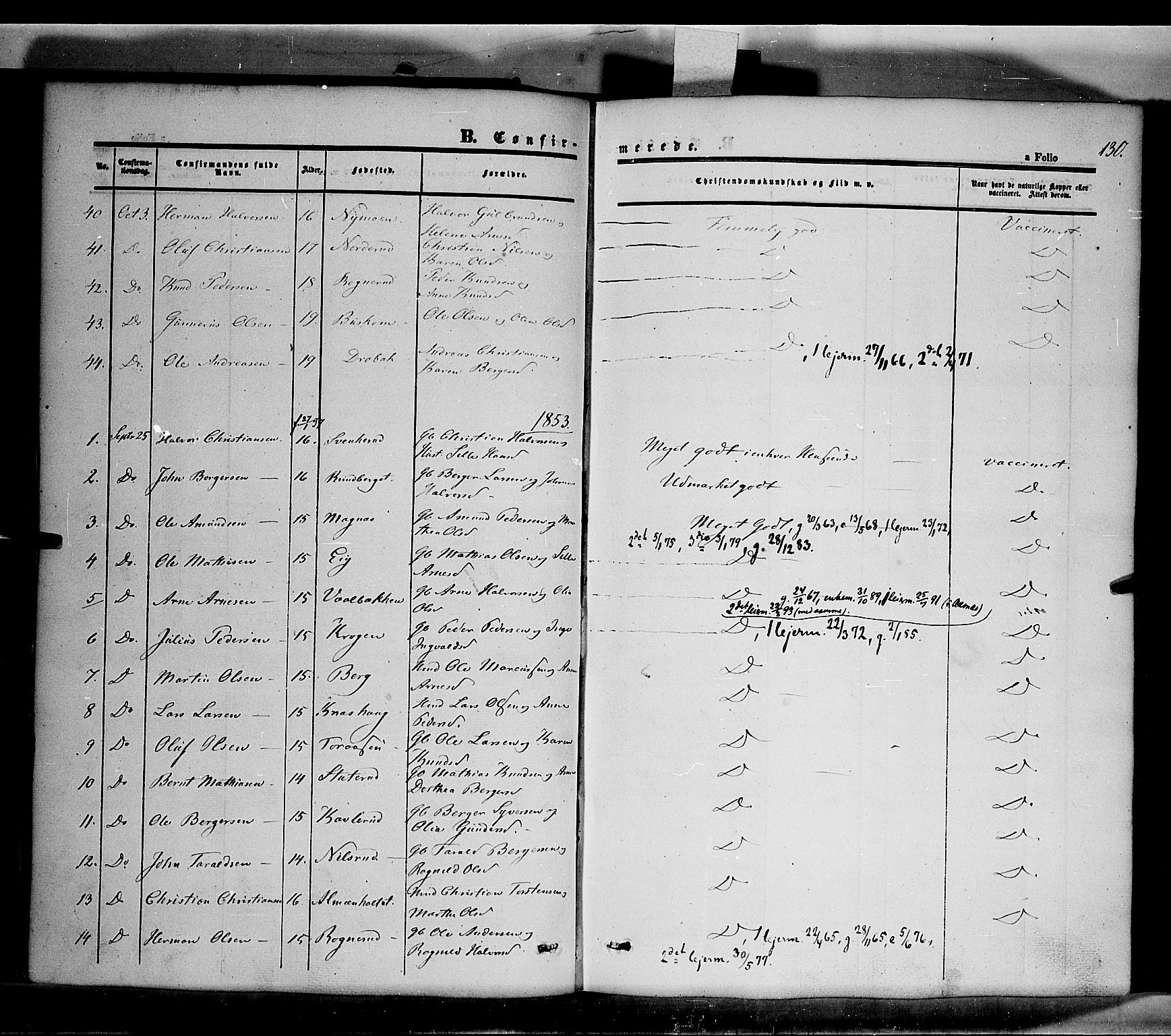 Våler prestekontor, Hedmark, AV/SAH-PREST-040/H/Ha/Haa/L0001: Parish register (official) no. 1, 1849-1878, p. 130