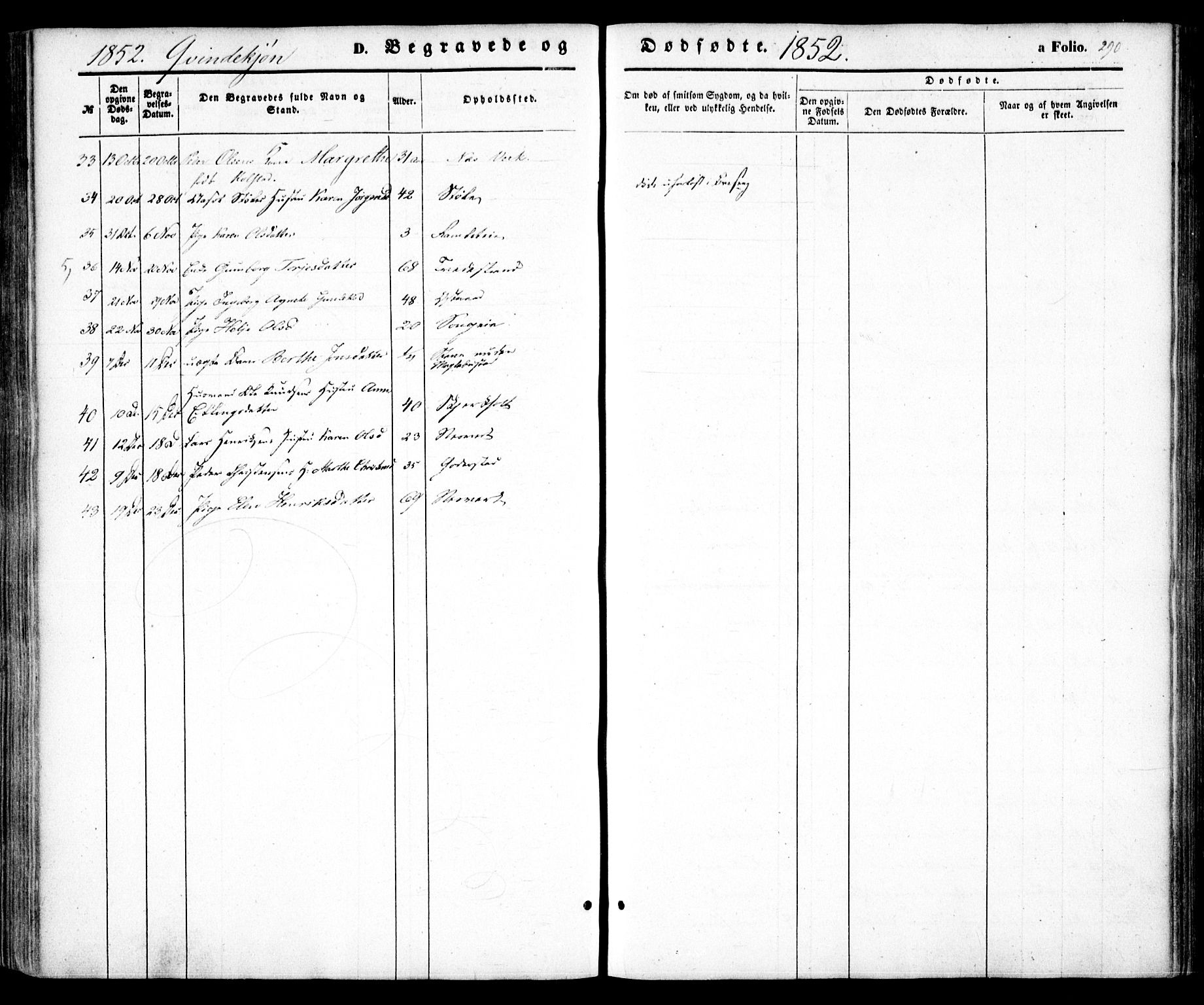 Holt sokneprestkontor, AV/SAK-1111-0021/F/Fa/L0008: Parish register (official) no. A 8, 1849-1860, p. 290