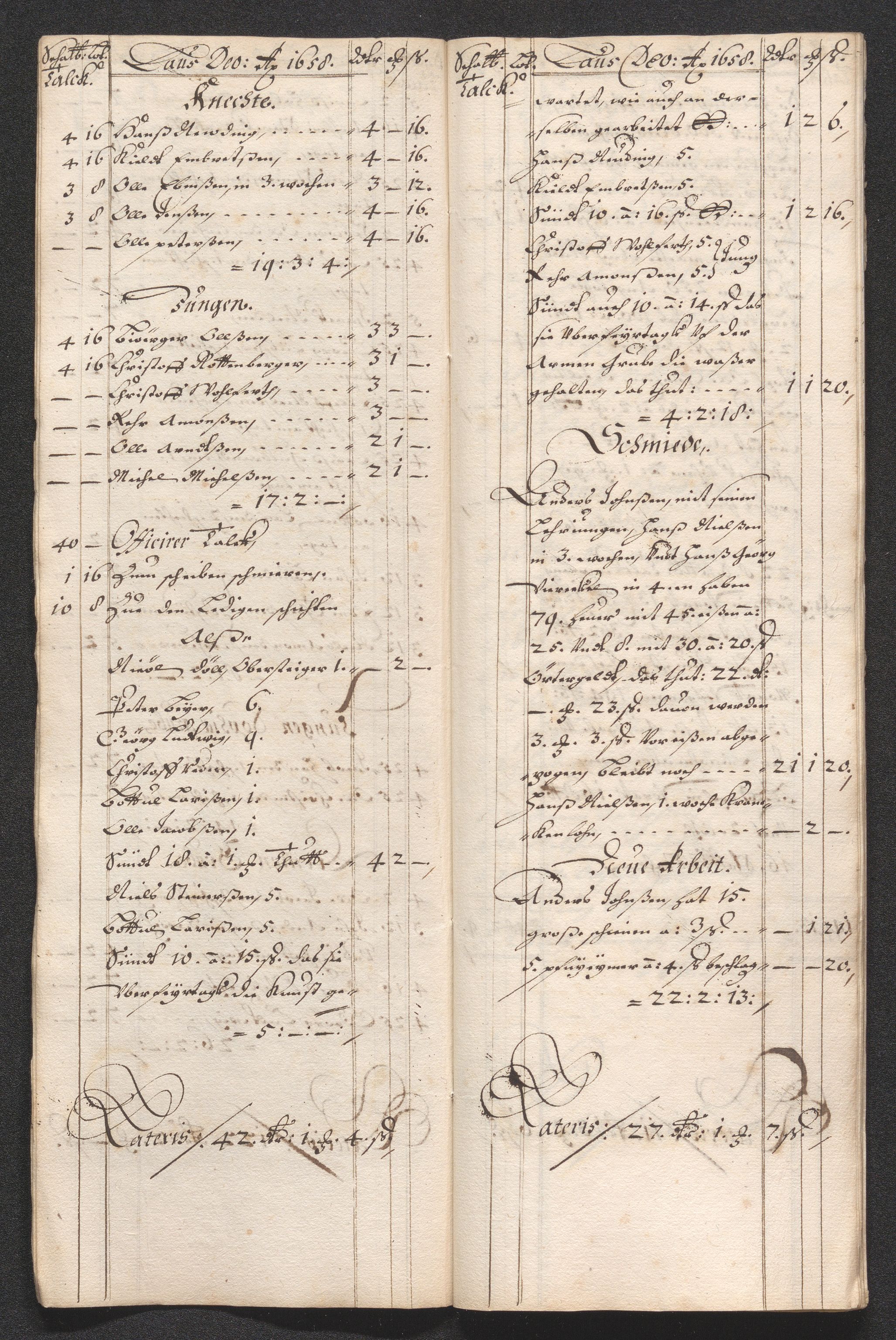 Kongsberg Sølvverk 1623-1816, AV/SAKO-EA-3135/001/D/Dc/Dcd/L0033: Utgiftsregnskap for gruver m.m. , 1658, p. 336