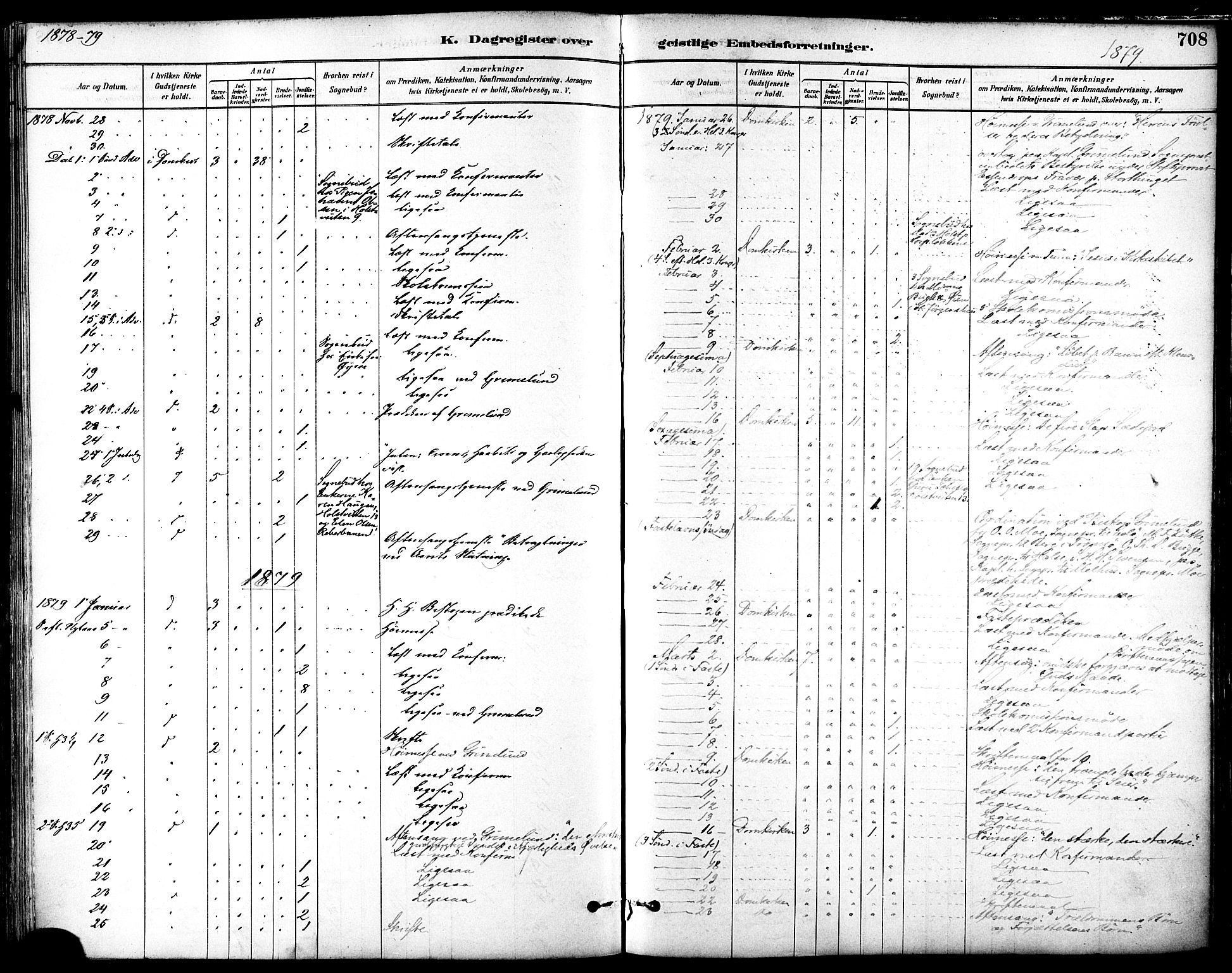 Ministerialprotokoller, klokkerbøker og fødselsregistre - Sør-Trøndelag, AV/SAT-A-1456/601/L0058: Parish register (official) no. 601A26, 1877-1891, p. 708