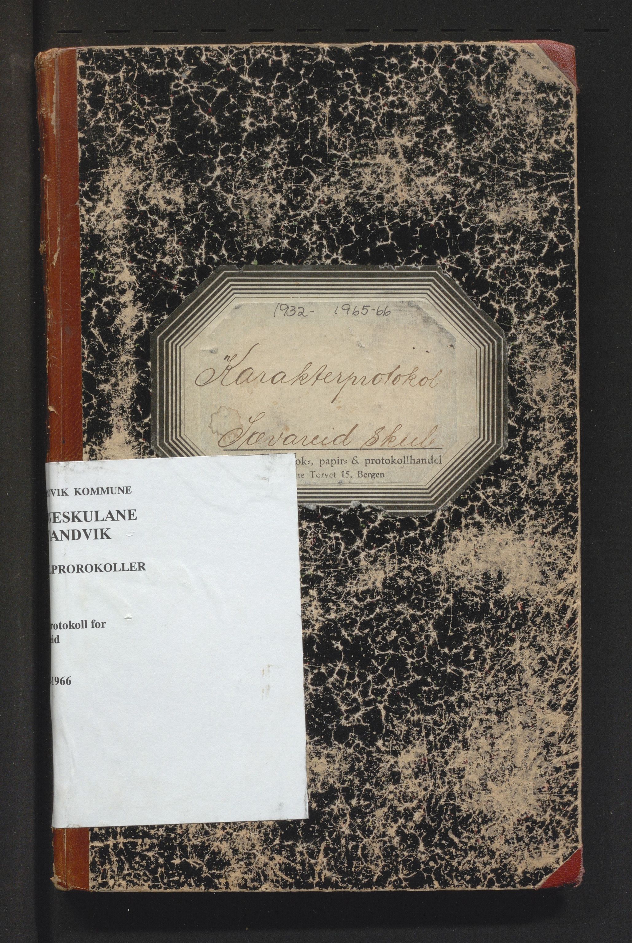 Strandvik kommune. Barneskulane, IKAH/1240-231/F/Fa/L0011: Hovudbok for 3. og 4. klasse ved Sævareid skule i Fusa præstegjeld, 1932-1966