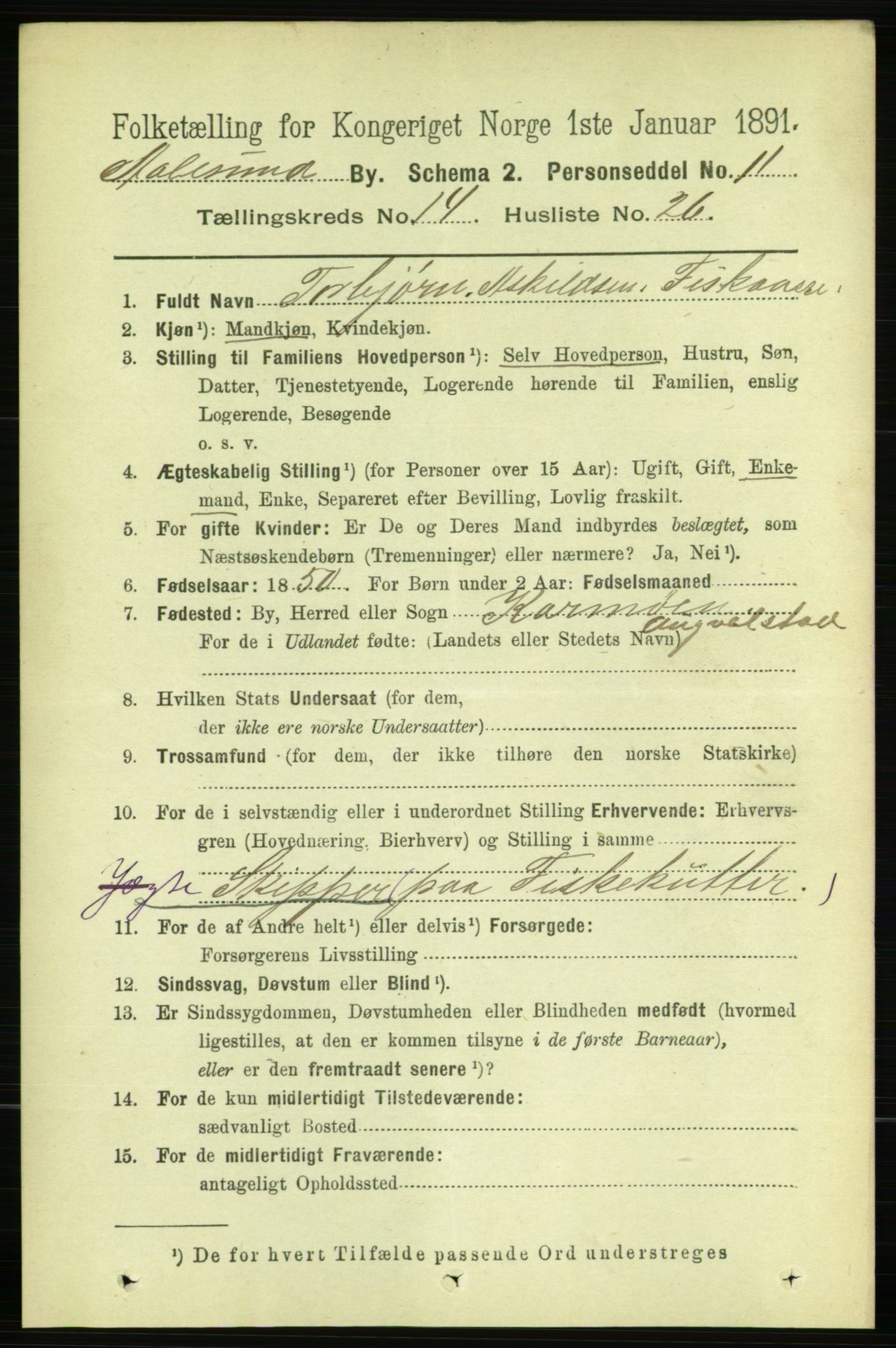 RA, 1891 census for 1501 Ålesund, 1891, p. 8770