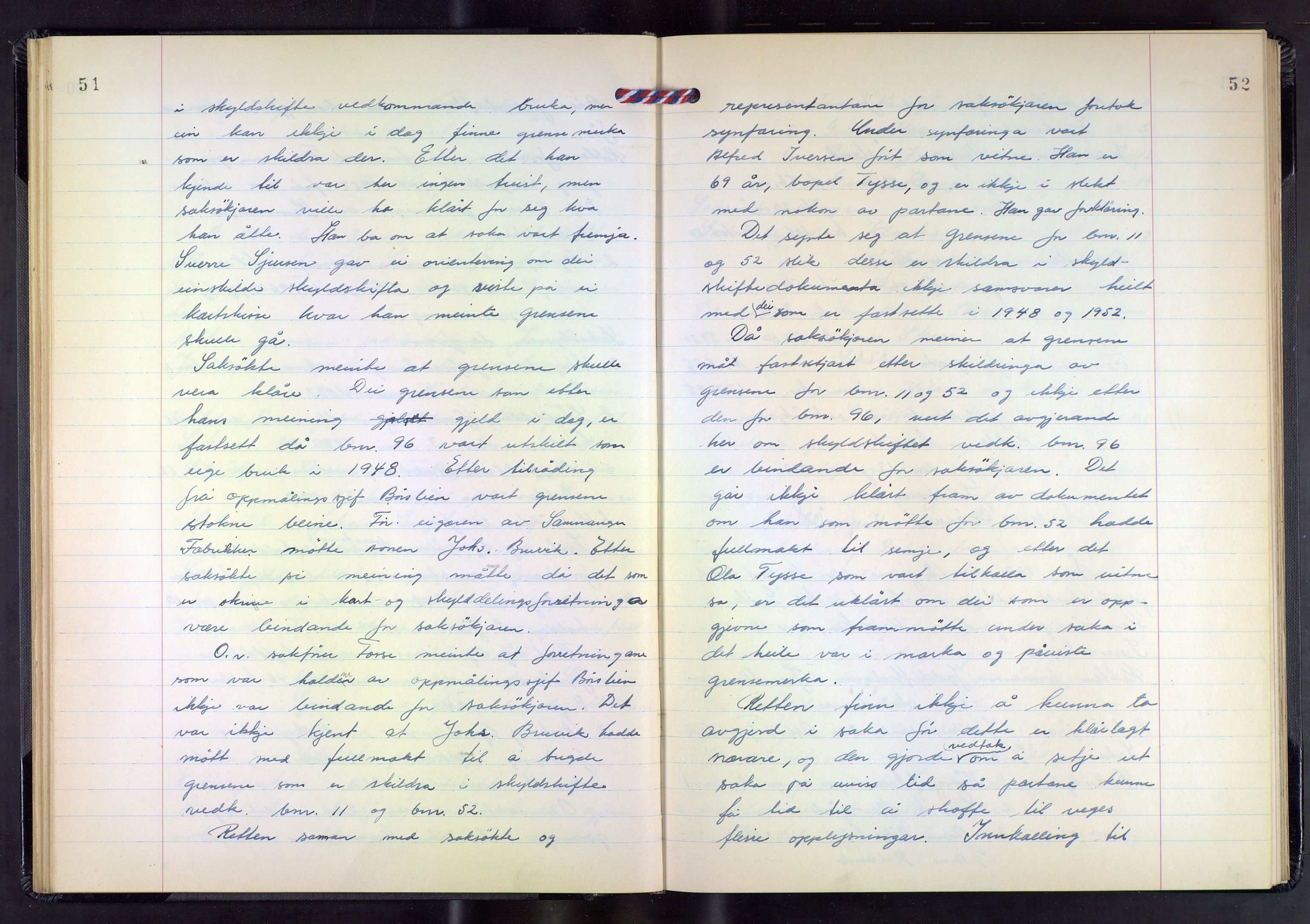 Hordaland jordskiftedøme - III Midhordland jordskiftedistrikt, AV/SAB-A-7001/A/Aa/L0034: Forhandlingsprotokoll, 1961-1967, p. 51-52