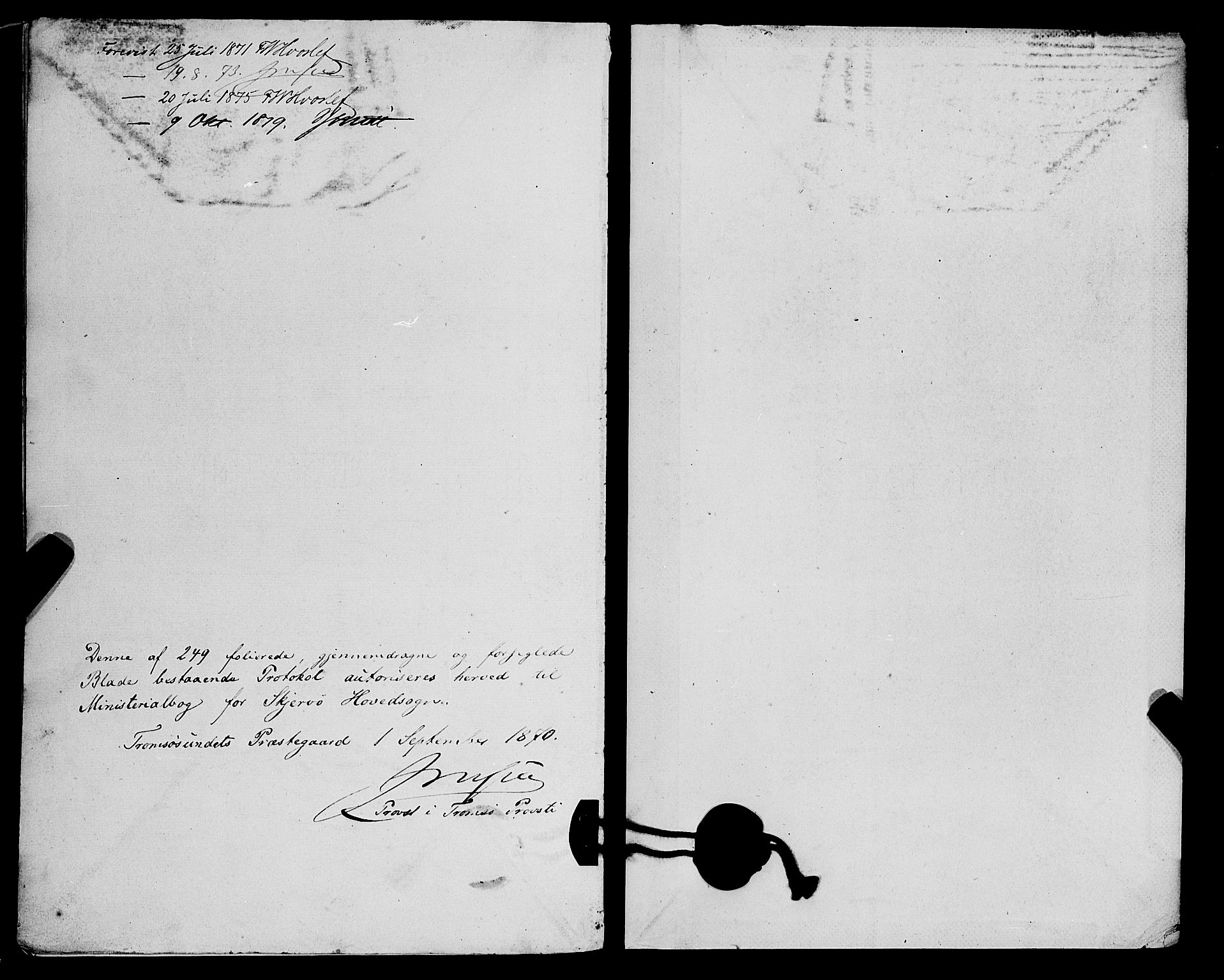 Skjervøy sokneprestkontor, SATØ/S-1300/H/Ha/Haa/L0008kirke: Parish register (official) no. 8, 1871-1877