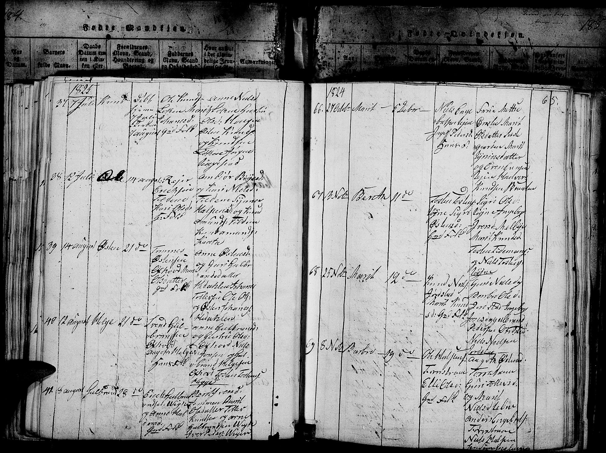 Slidre prestekontor, SAH/PREST-134/H/Ha/Haa/L0002: Parish register (official) no. 2, 1814-1830, p. 186o
