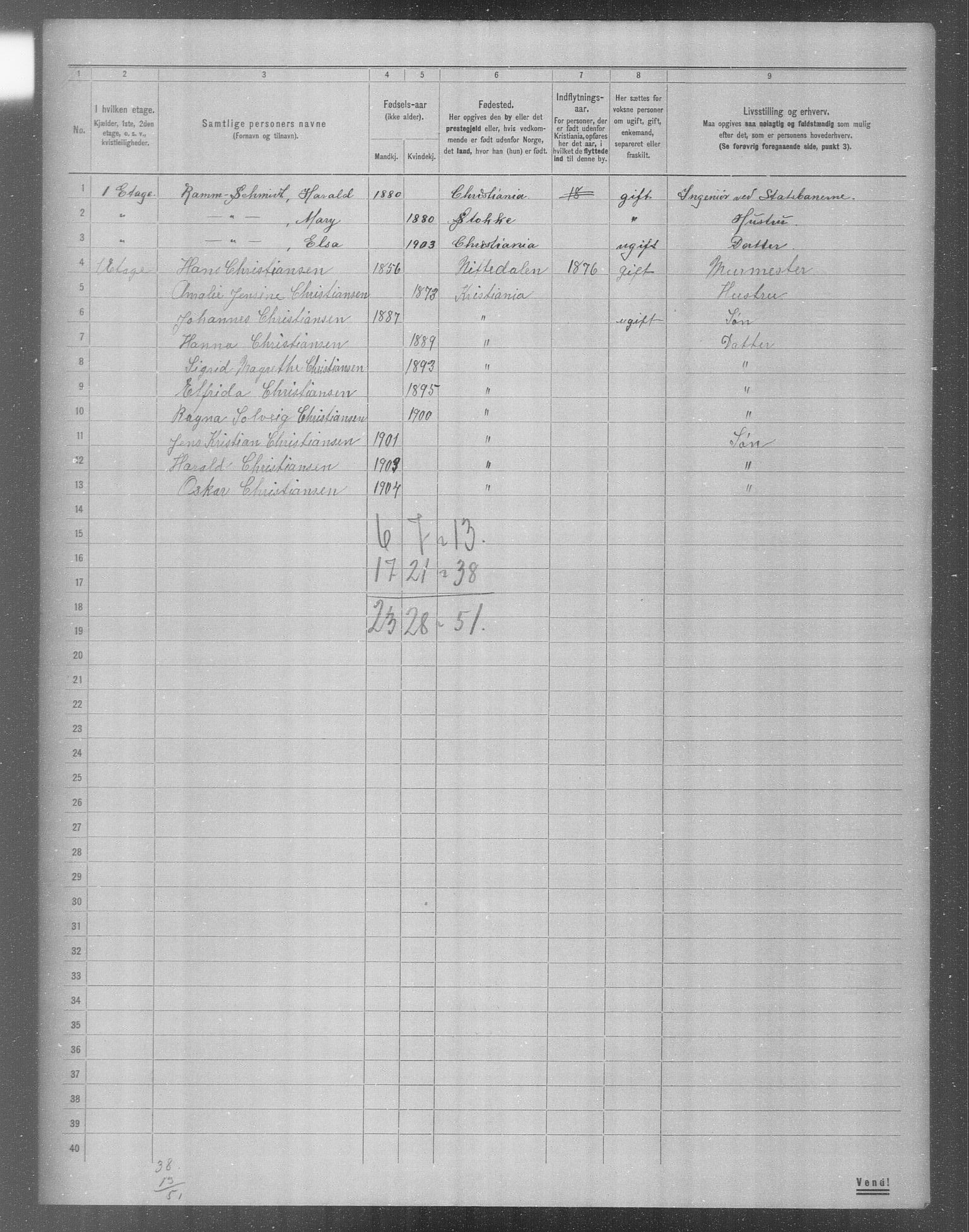 OBA, Municipal Census 1904 for Kristiania, 1904, p. 11475