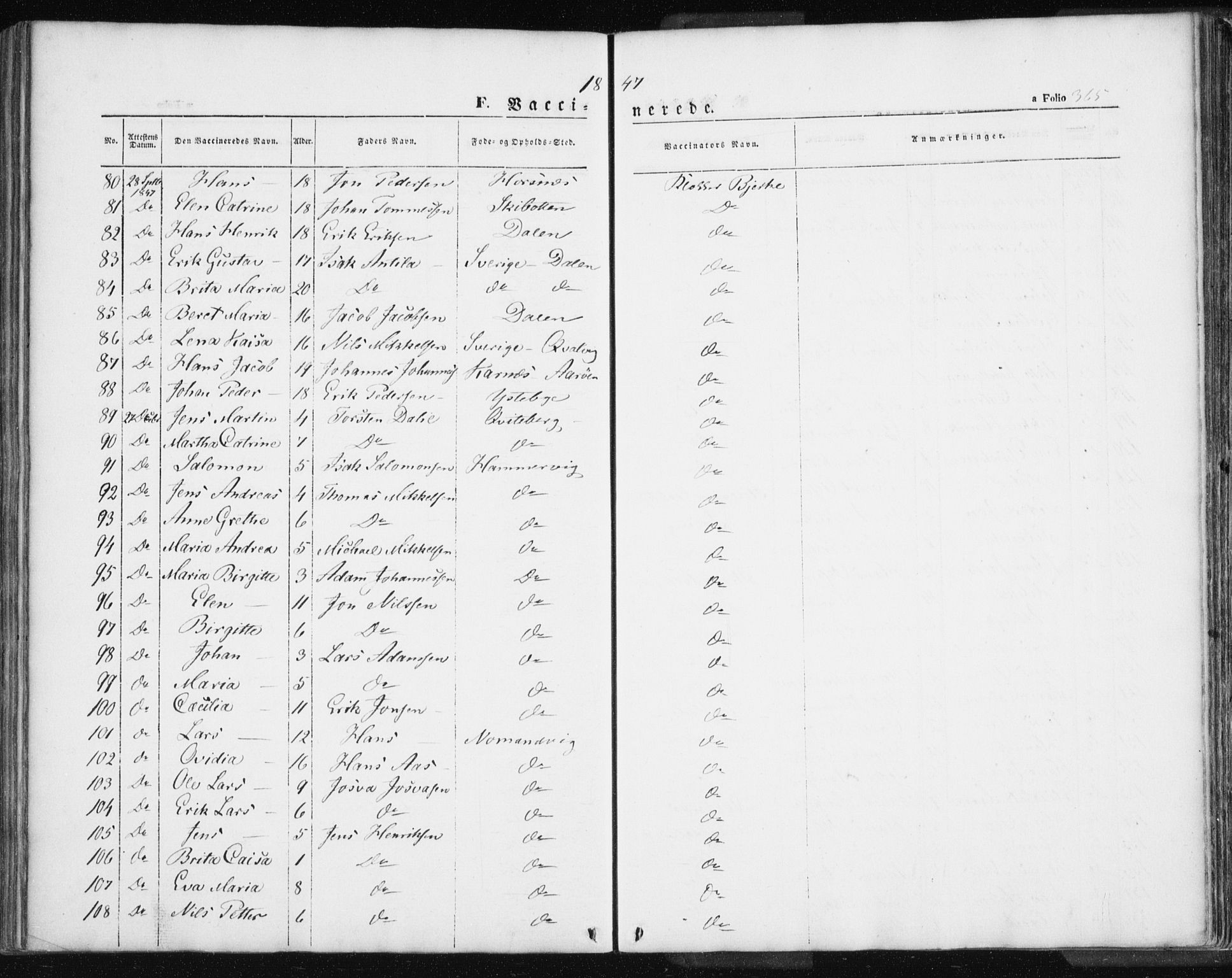 Lyngen sokneprestembete, AV/SATØ-S-1289/H/He/Hea/L0004kirke: Parish register (official) no. 4, 1839-1858, p. 365