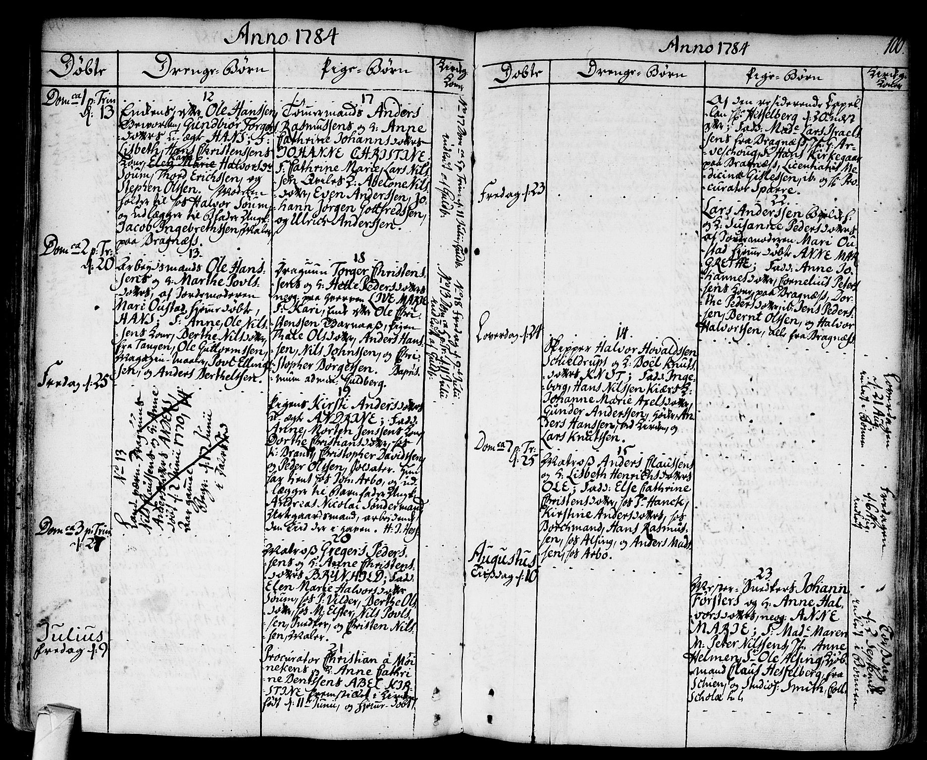 Strømsø kirkebøker, AV/SAKO-A-246/F/Fa/L0009: Parish register (official) no. I 9, 1752-1791, p. 100