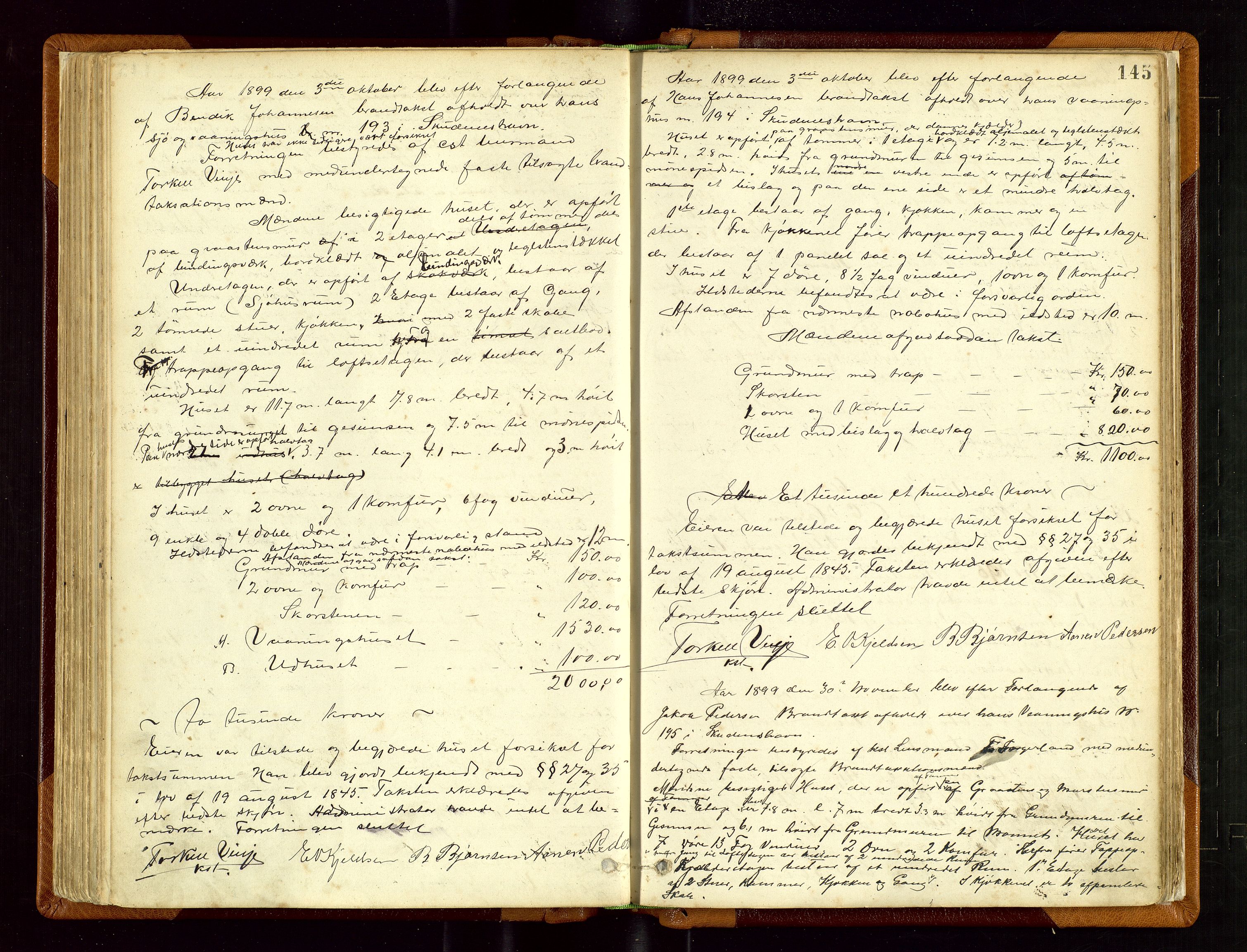 Skudenes lensmannskontor, AV/SAST-A-100444/Goa/L0003: Branntakstprotokoll, 1879-1903, p. 144b-145a