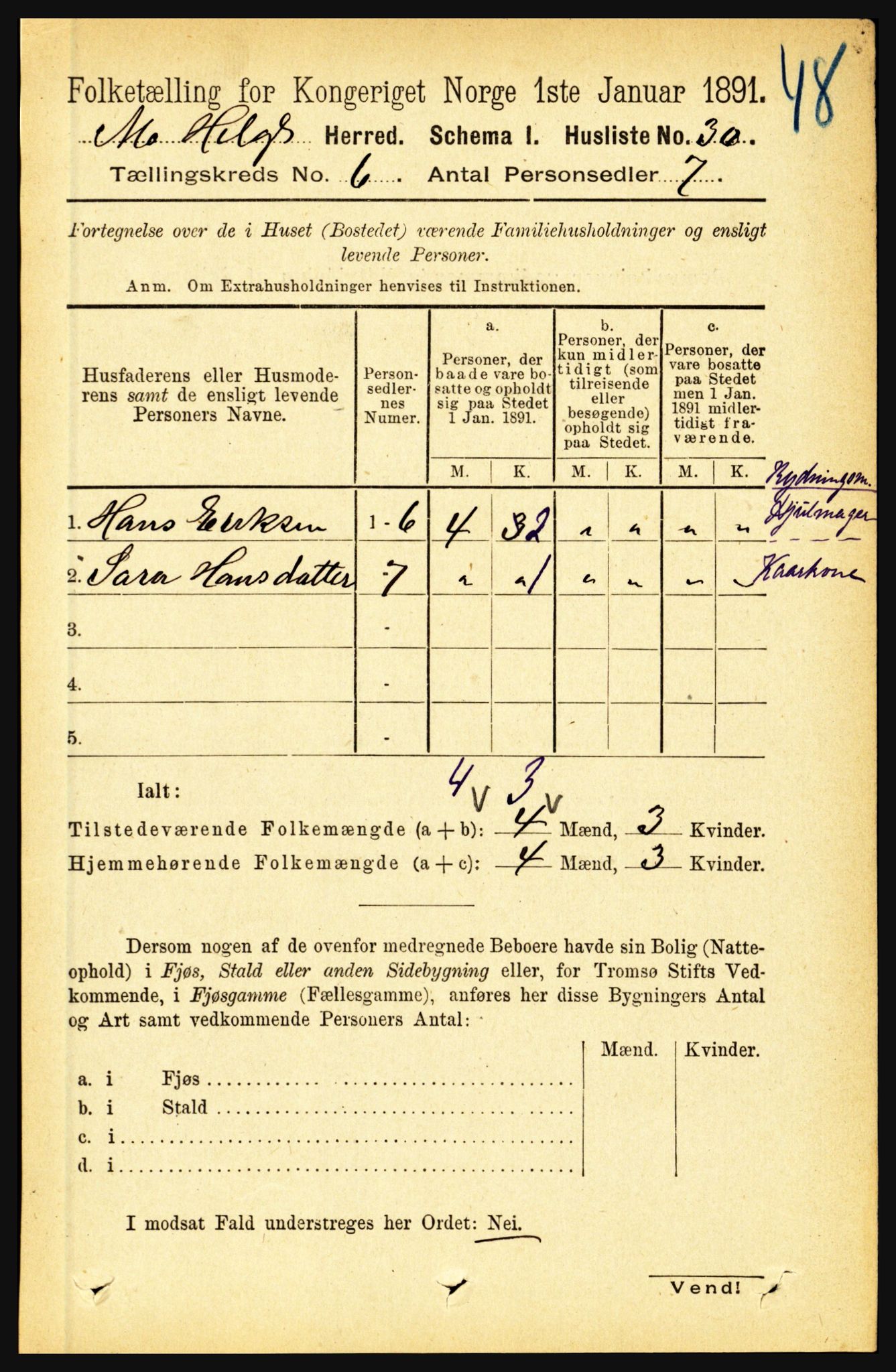 RA, 1891 census for 1833 Mo, 1891, p. 2194