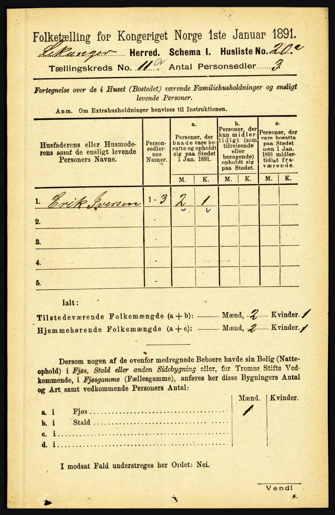 RA, 1891 census for 1419 Leikanger, 1891, p. 1959