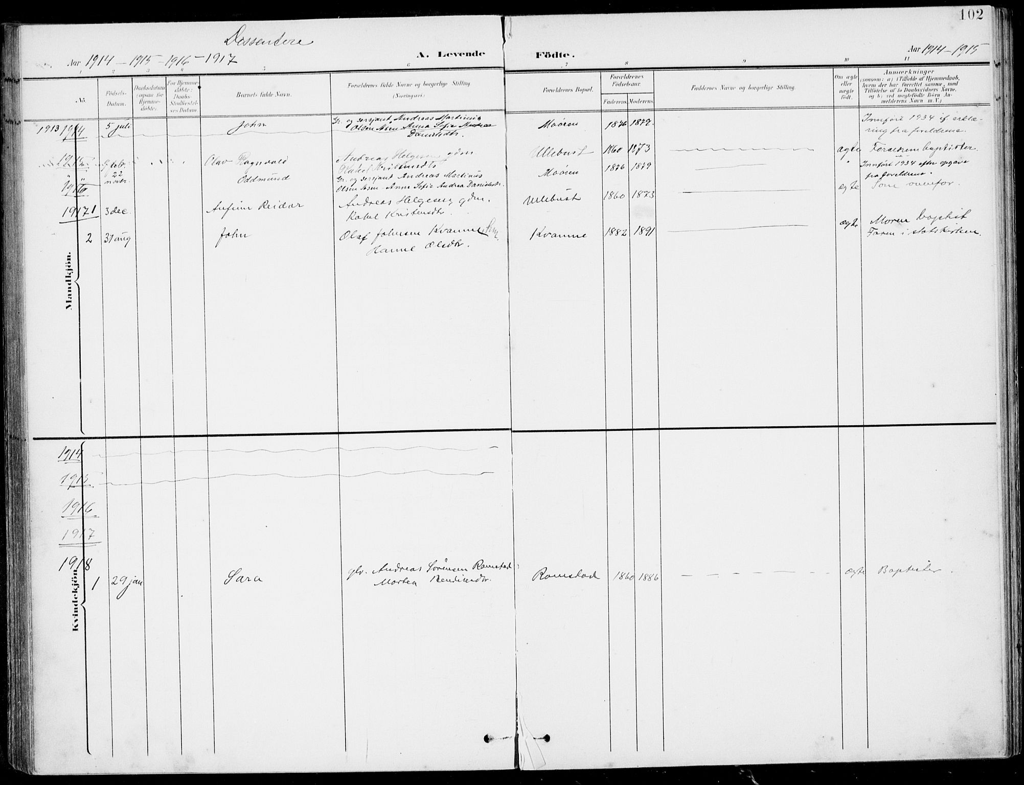 Førde sokneprestembete, AV/SAB-A-79901/H/Haa/Haab/L0002: Parish register (official) no. B  2, 1899-1920, p. 102