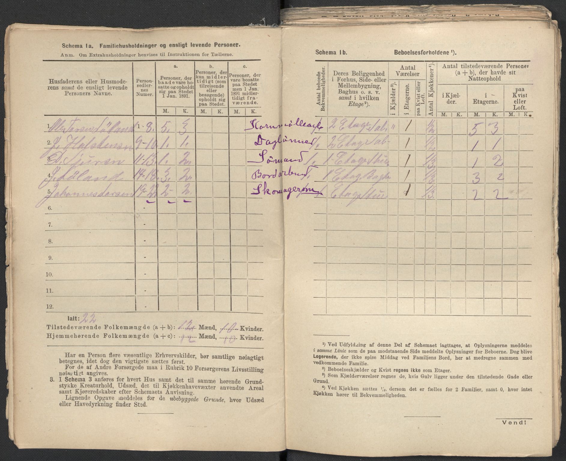 RA, 1891 Census for 1301 Bergen, 1891, p. 6453