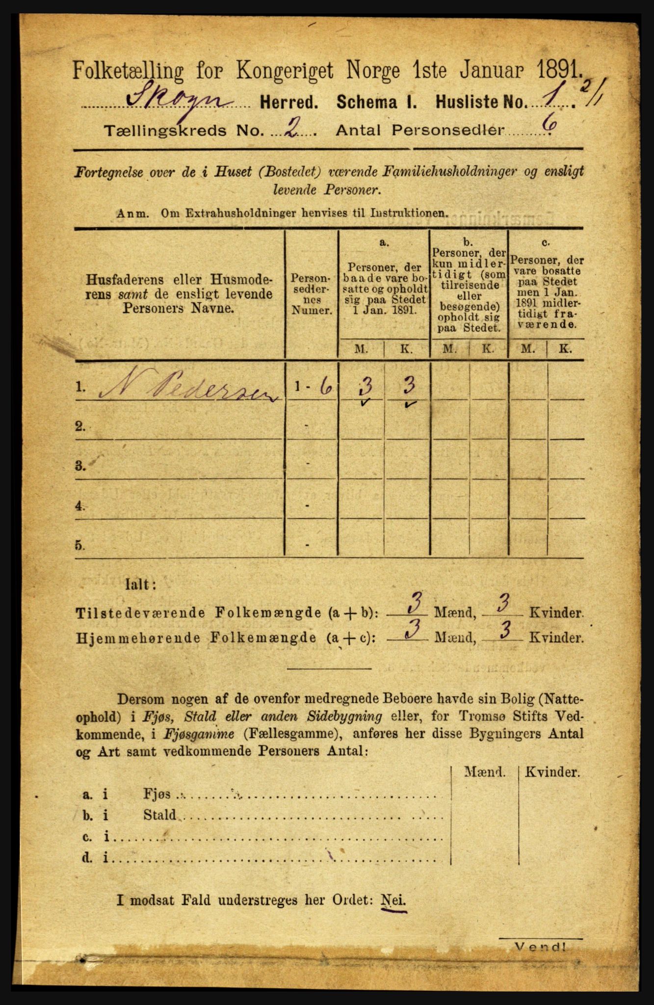 RA, 1891 census for 1719 Skogn, 1891, p. 867