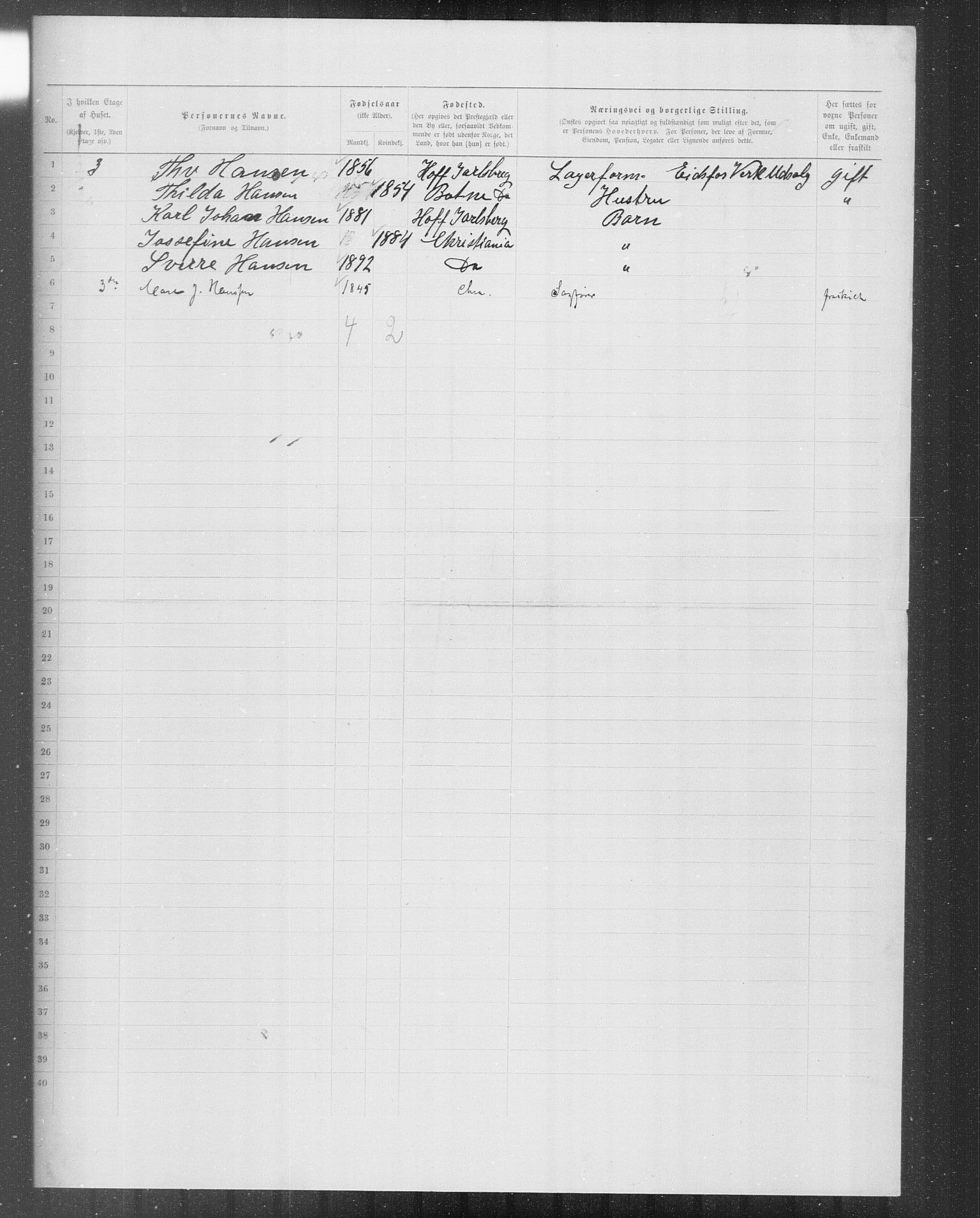 OBA, Municipal Census 1899 for Kristiania, 1899, p. 9618