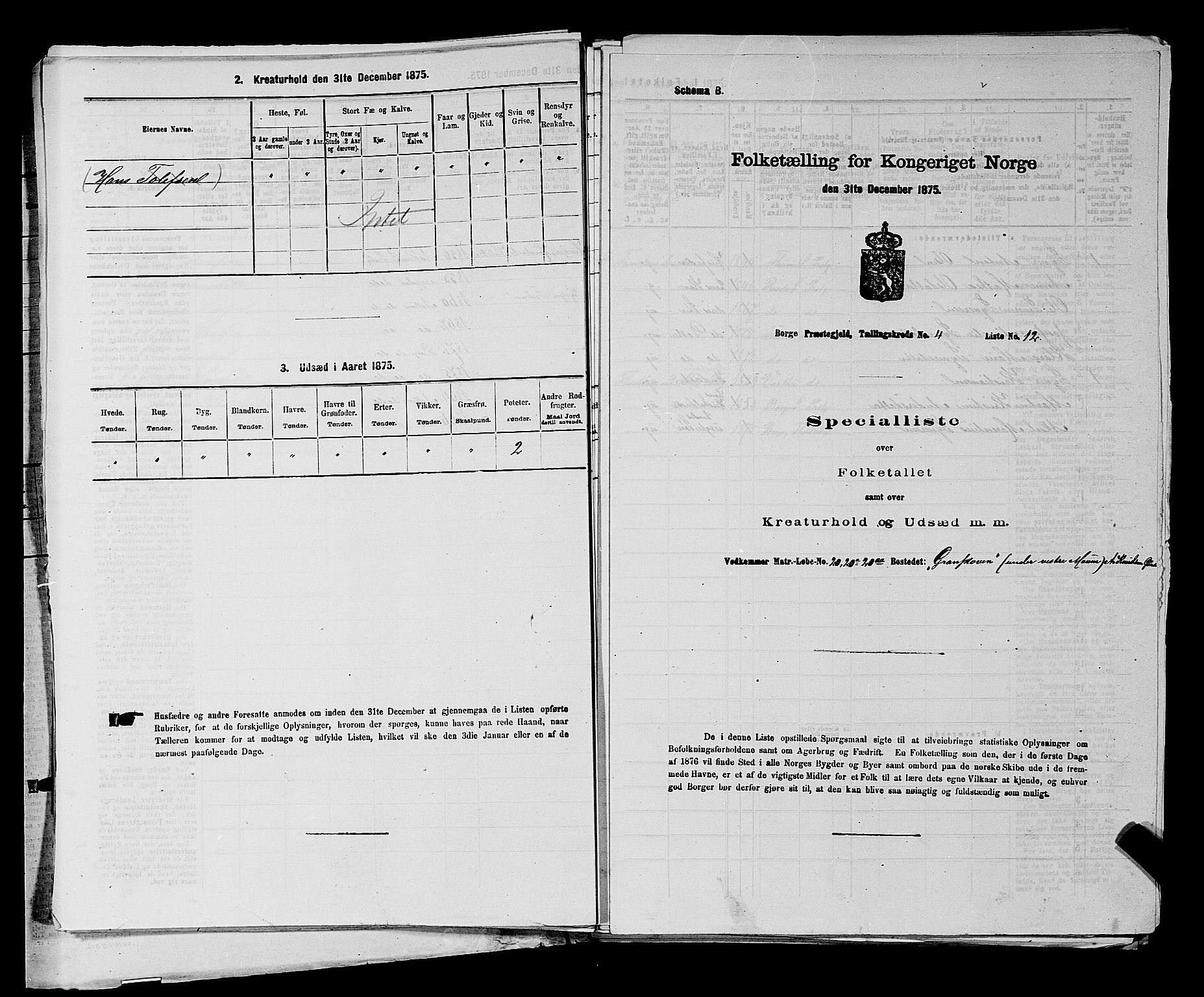 RA, 1875 census for 0113P Borge, 1875, p. 542