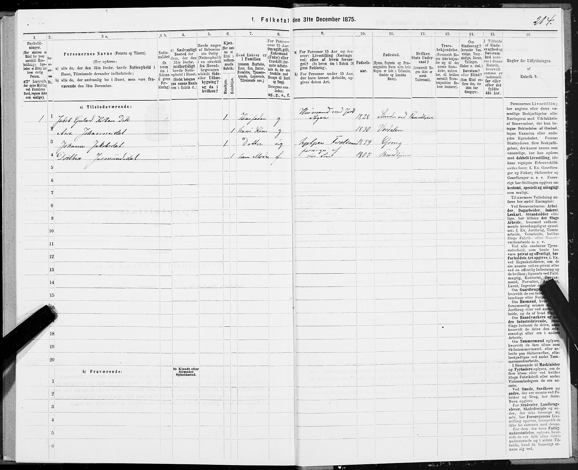 SAT, 1875 census for 1742P Grong, 1875, p. 1214