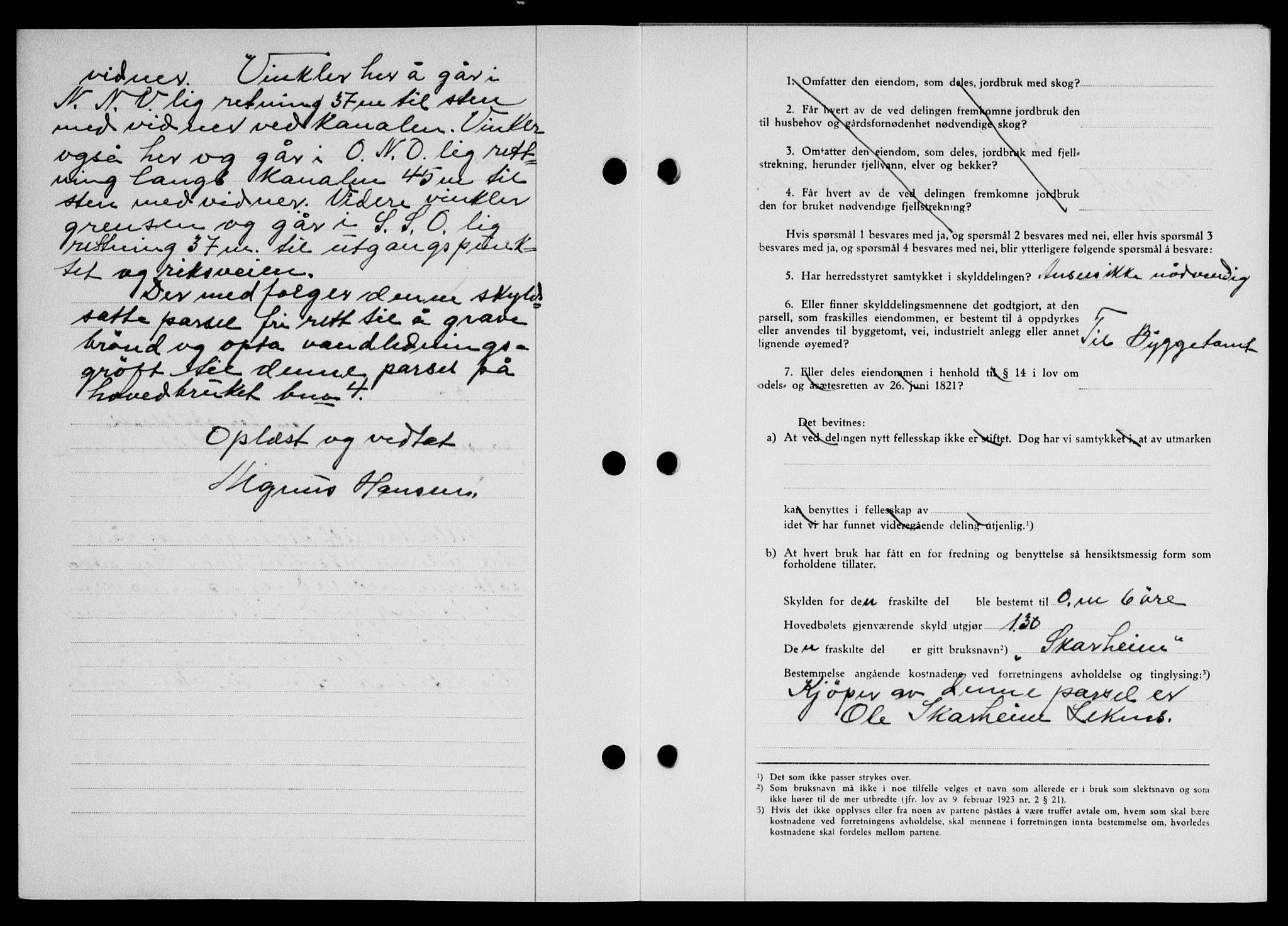 Lofoten sorenskriveri, SAT/A-0017/1/2/2C/L0013a: Mortgage book no. 13a, 1944-1946, Diary no: : 681/1945
