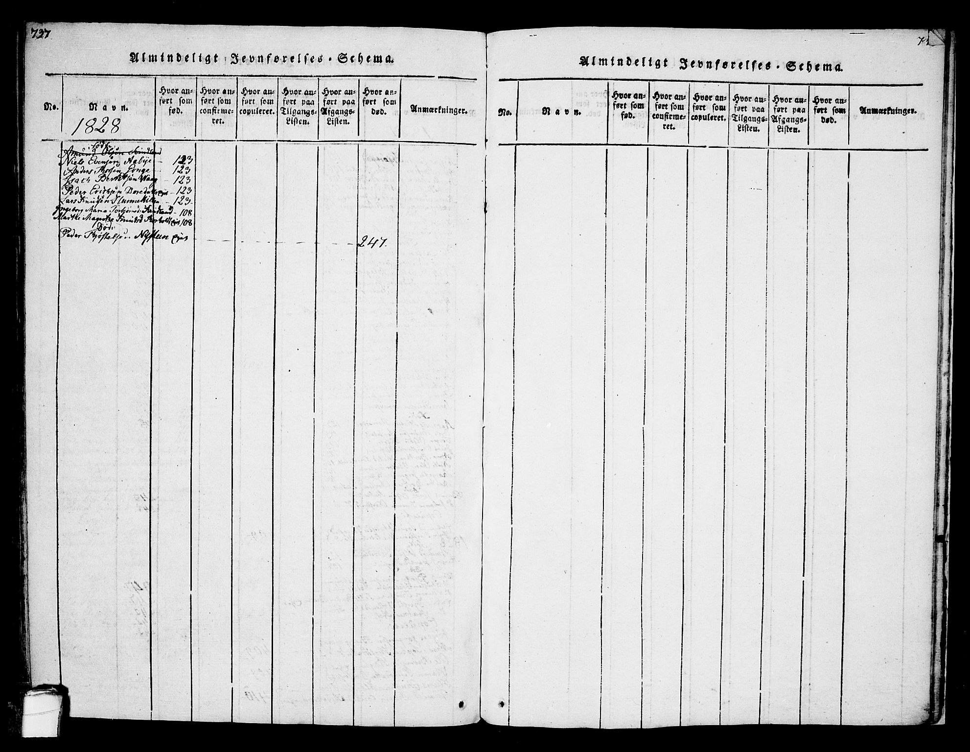 Bamble kirkebøker, AV/SAKO-A-253/F/Fa/L0003: Parish register (official) no. I 3 /1, 1814-1834, p. 737-738