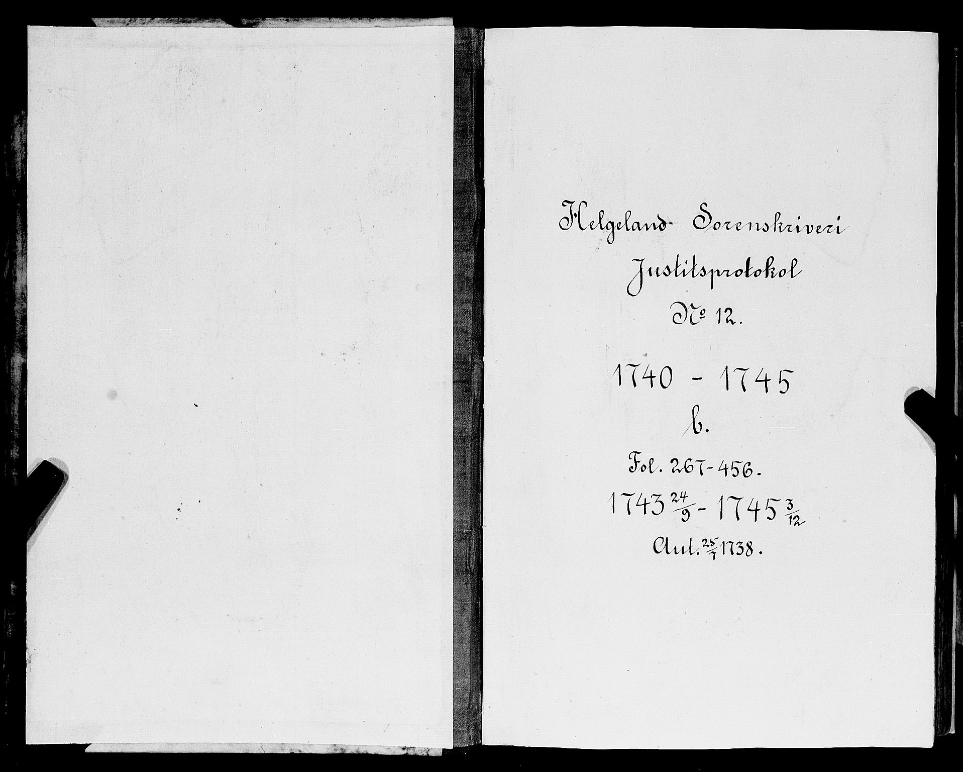 Helgeland sorenskriveri, AV/SAT-A-0004/1/1A/L0012: Tingbok 12B, 1743-1745