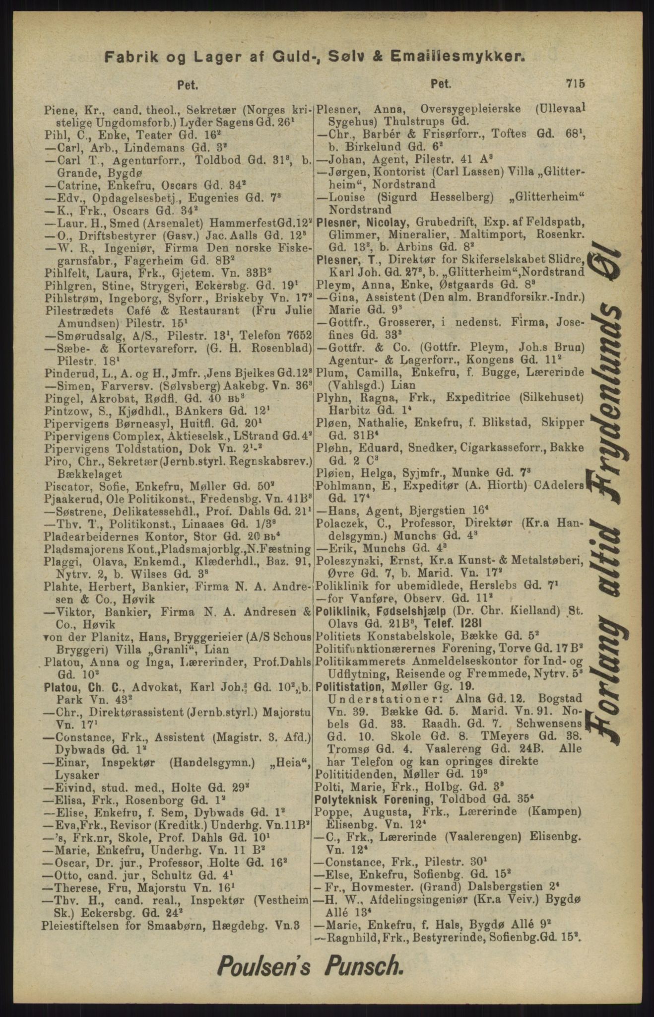 Kristiania/Oslo adressebok, PUBL/-, 1904, p. 715