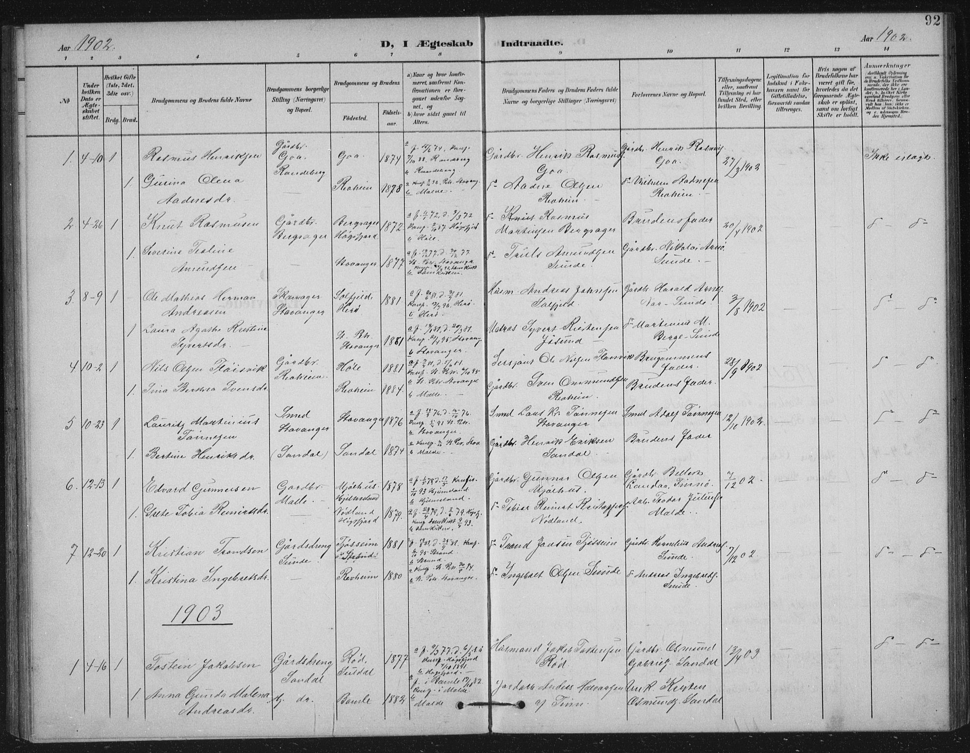Håland sokneprestkontor, SAST/A-101802/002/B/L0001: Parish register (official) no. A 13, 1901-1923, p. 92