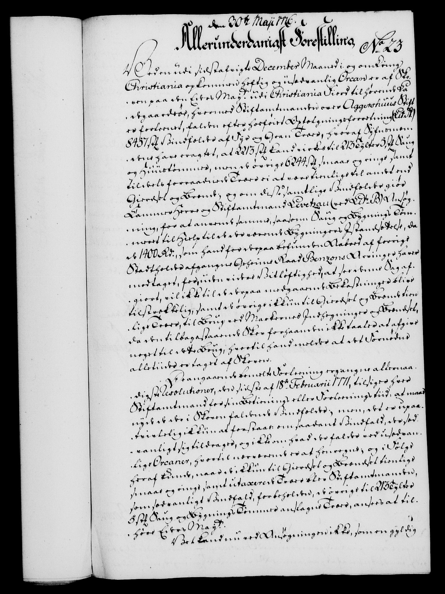 Rentekammeret, Kammerkanselliet, AV/RA-EA-3111/G/Gf/Gfa/L0058: Norsk relasjons- og resolusjonsprotokoll (merket RK 52.58), 1776, p. 106