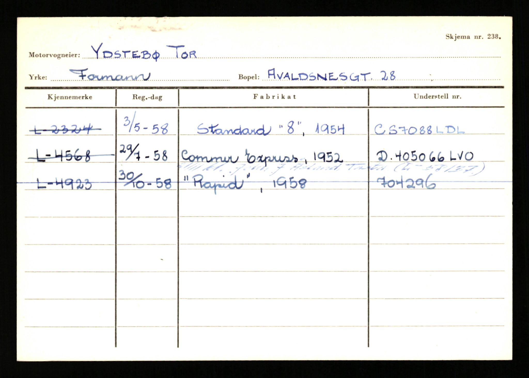 Stavanger trafikkstasjon, AV/SAST-A-101942/0/H/L0043: Viste - Øksendal, 1930-1971, p. 1551