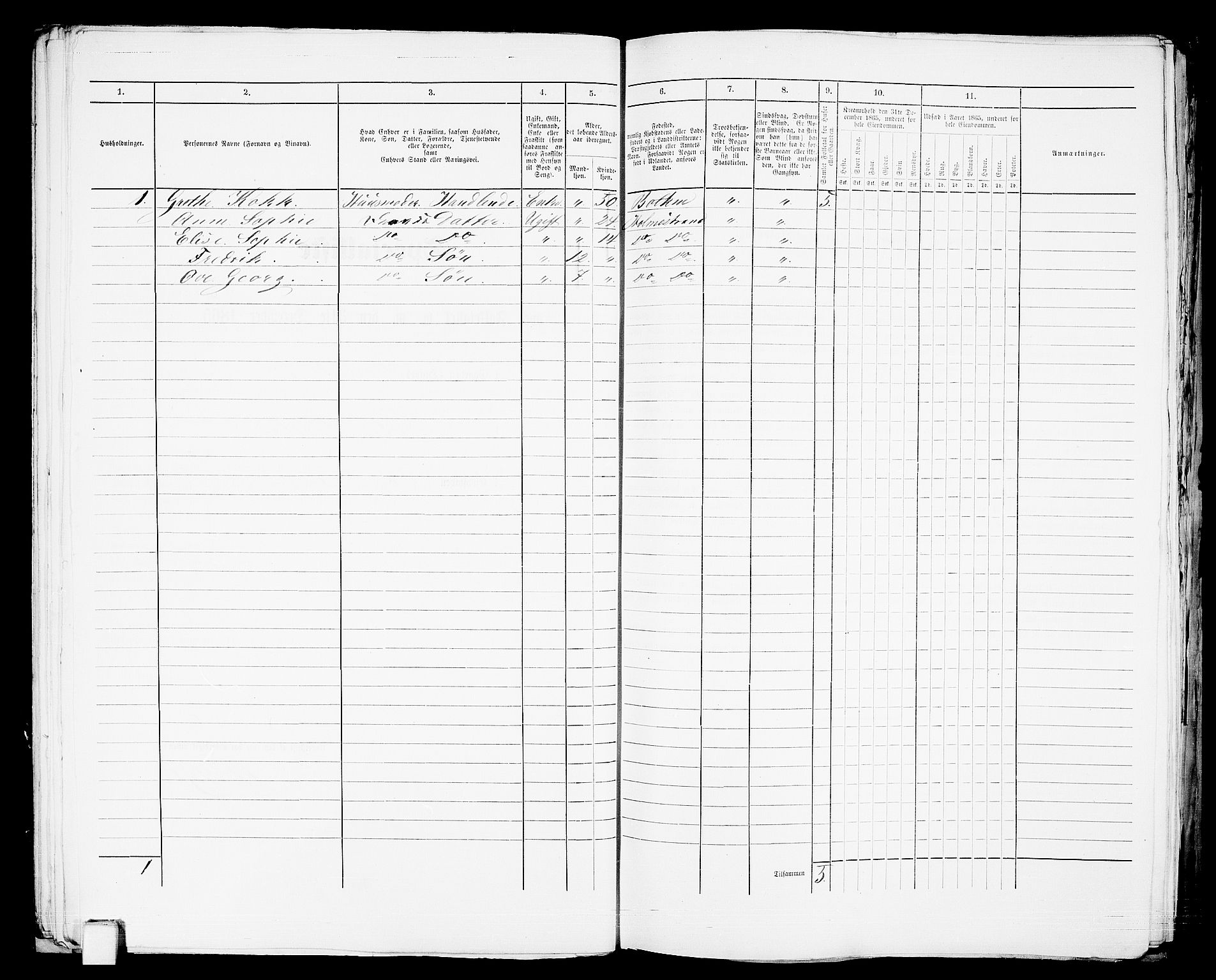 RA, 1865 census for Botne/Holmestrand, 1865, p. 39