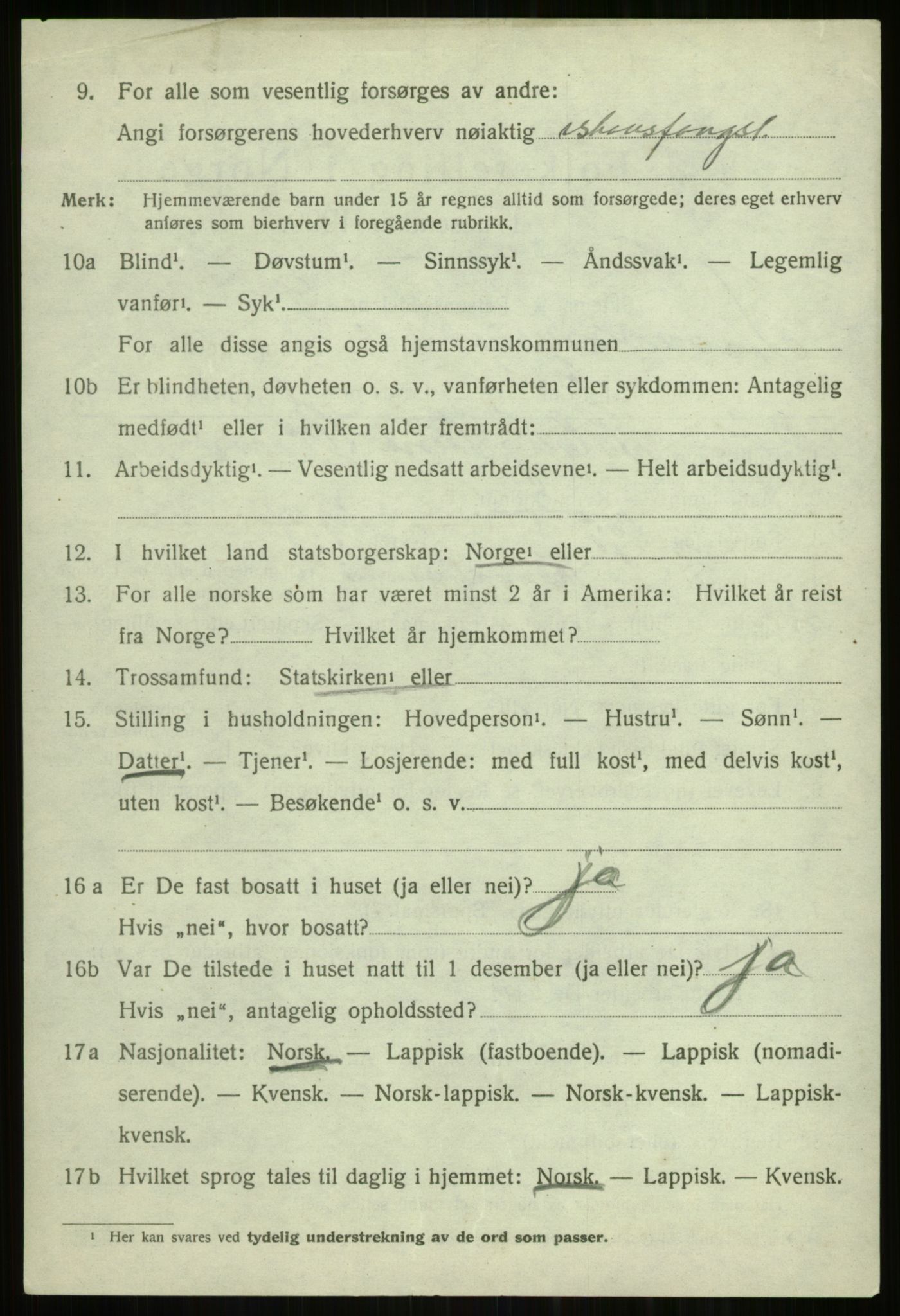 SATØ, 1920 census for Tromsøysund, 1920, p. 3821