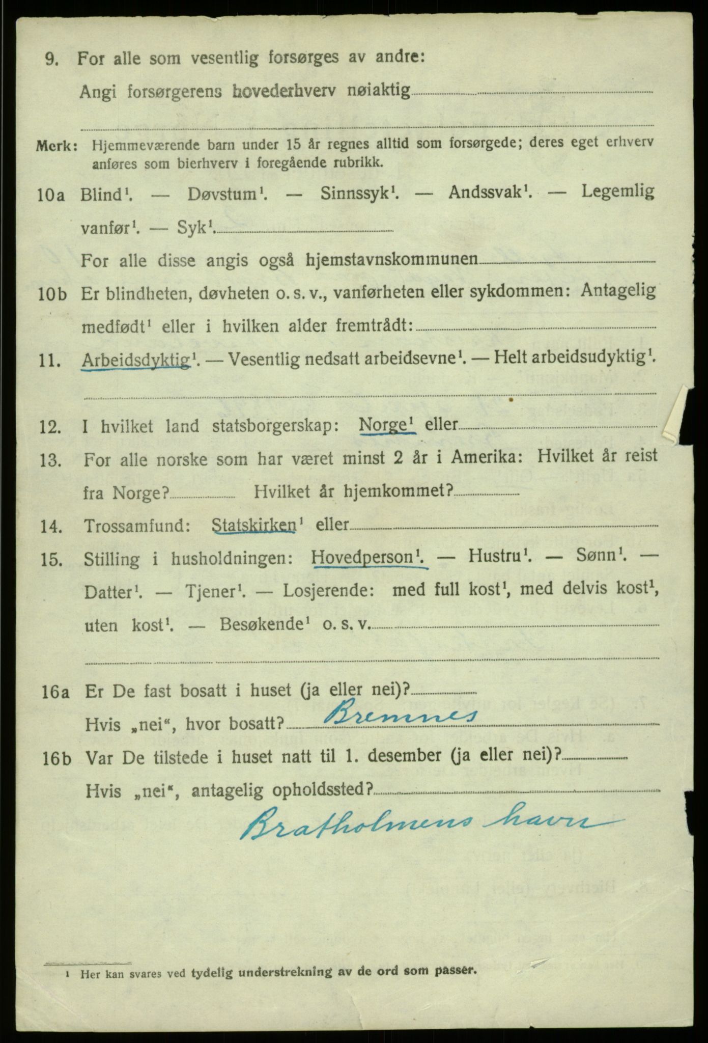 SAB, 1920 census for Fjell, 1920, p. 9835