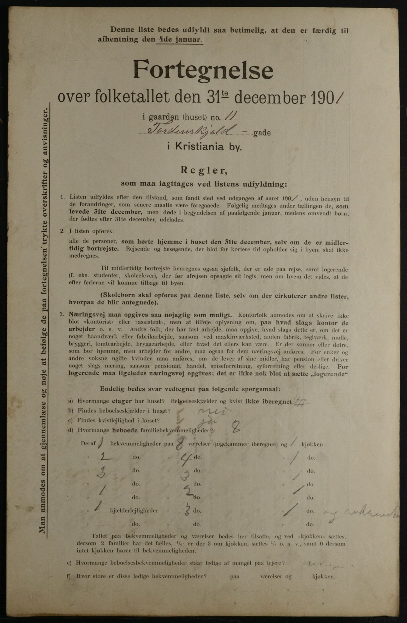 OBA, Municipal Census 1901 for Kristiania, 1901, p. 17484