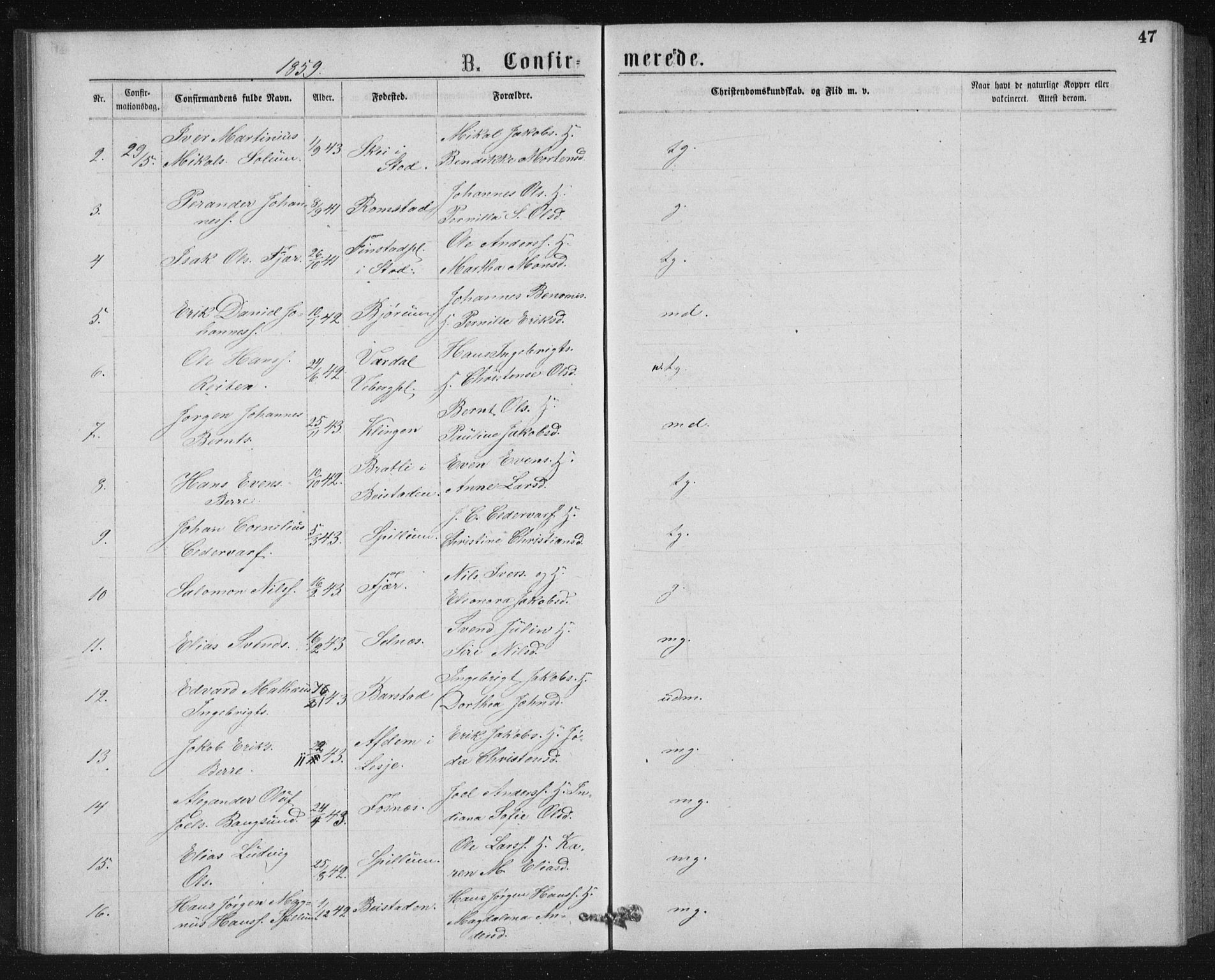 Ministerialprotokoller, klokkerbøker og fødselsregistre - Nord-Trøndelag, SAT/A-1458/768/L0567: Parish register (official) no. 768A02, 1837-1865, p. 47