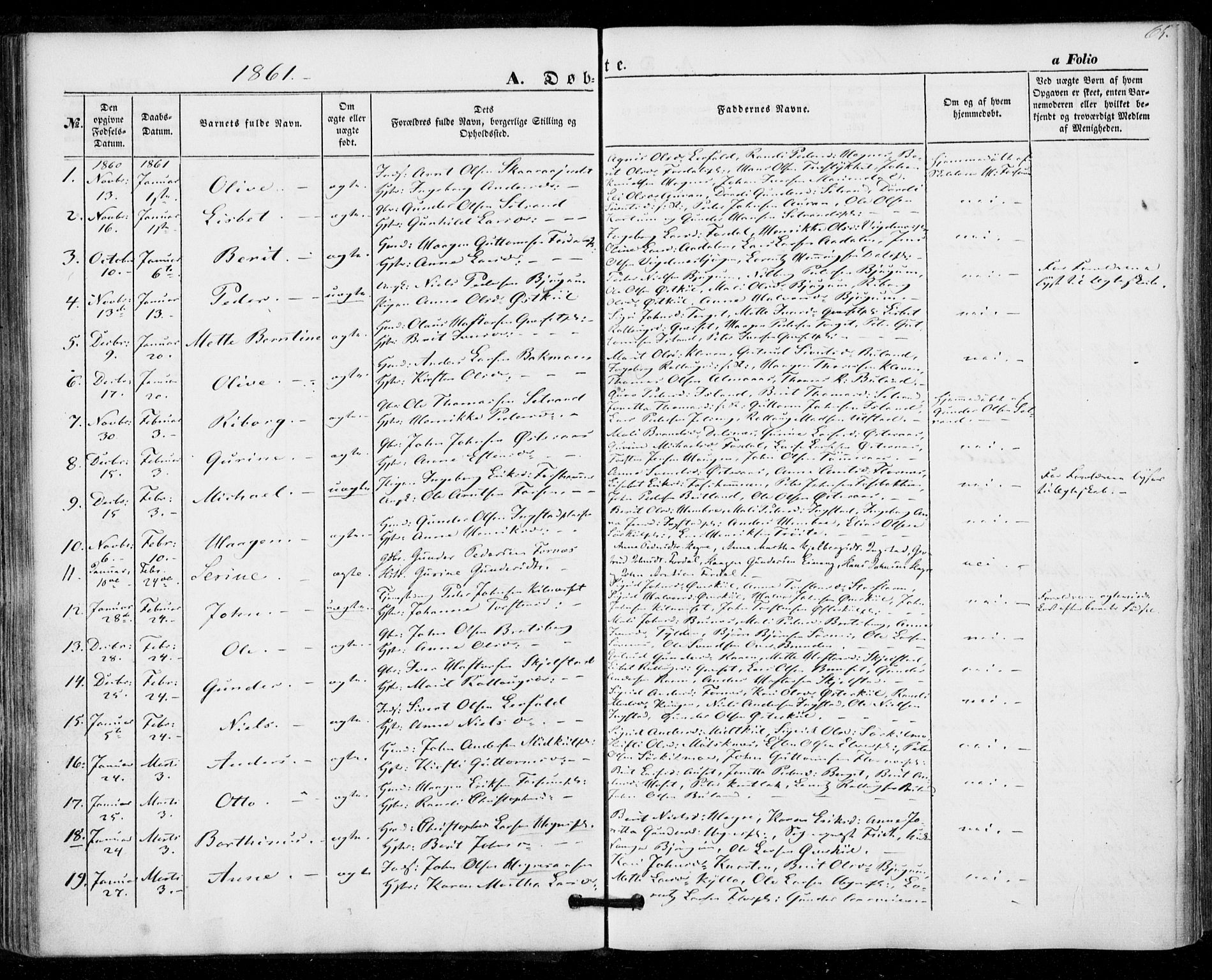 Ministerialprotokoller, klokkerbøker og fødselsregistre - Nord-Trøndelag, SAT/A-1458/703/L0028: Parish register (official) no. 703A01, 1850-1862, p. 65
