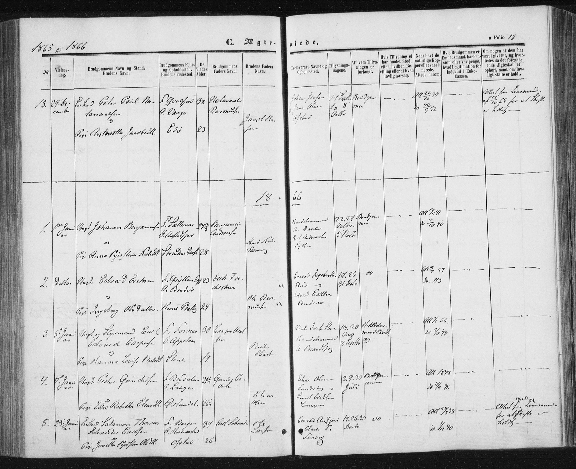 Ministerialprotokoller, klokkerbøker og fødselsregistre - Nord-Trøndelag, SAT/A-1458/784/L0670: Parish register (official) no. 784A05, 1860-1876, p. 18