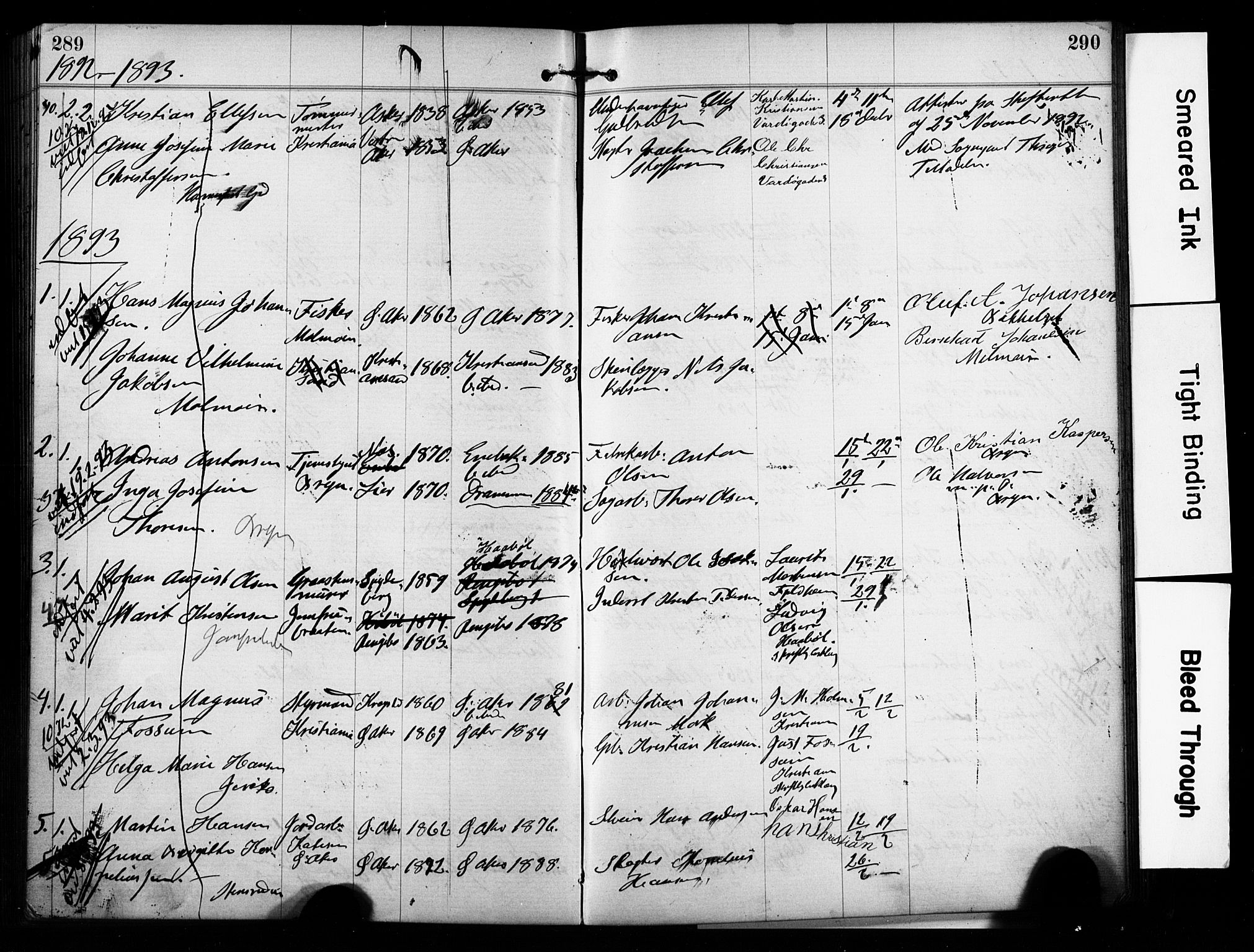 Østre Aker prestekontor Kirkebøker, SAO/A-10840/H/Ha/L0004: Banns register no. I 4, 1878-1901, p. 289-290